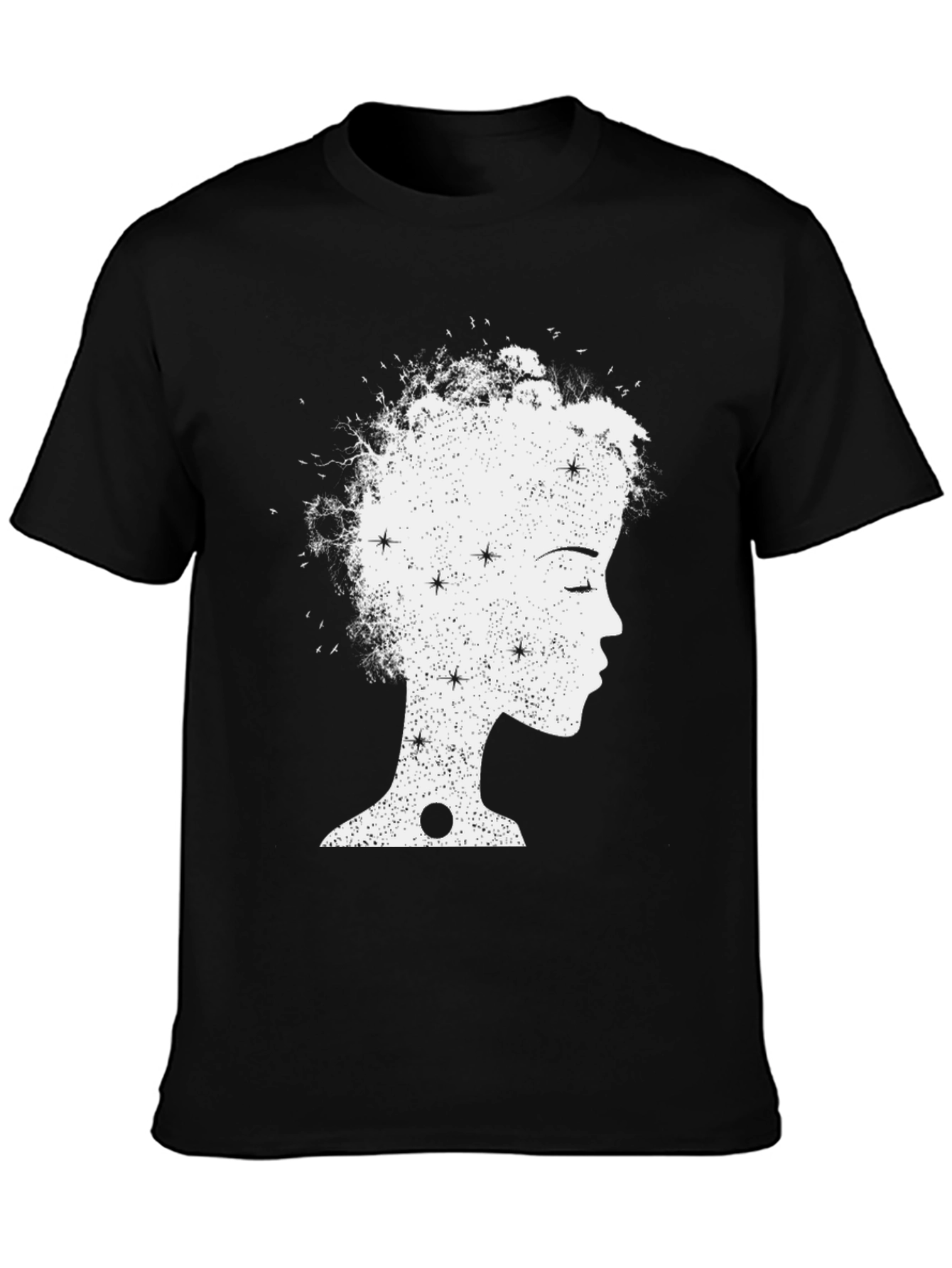 Celestial Woman Graphic Tee - Black