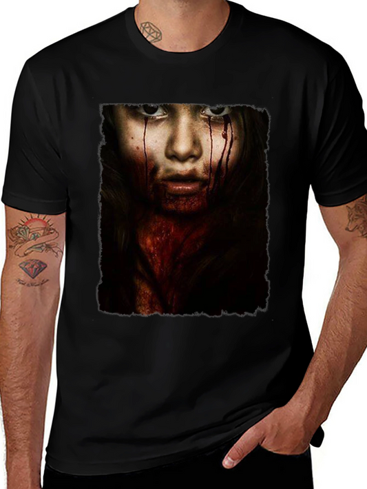 Horror Girl Graphic Tee - Black