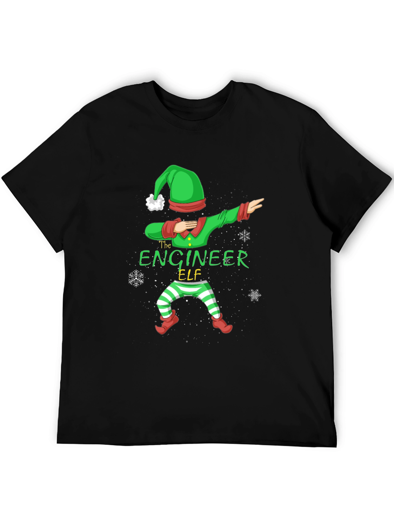 Engineer Elf Dabbing T-Shirt - Christmas Holiday Tee