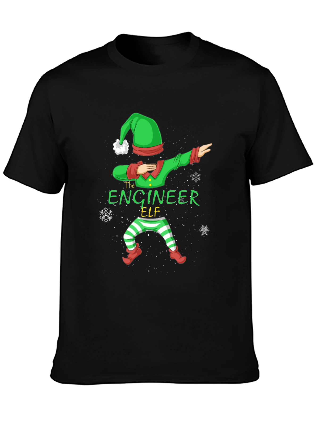 Engineer Elf Dabbing T-Shirt - Christmas Holiday Tee
