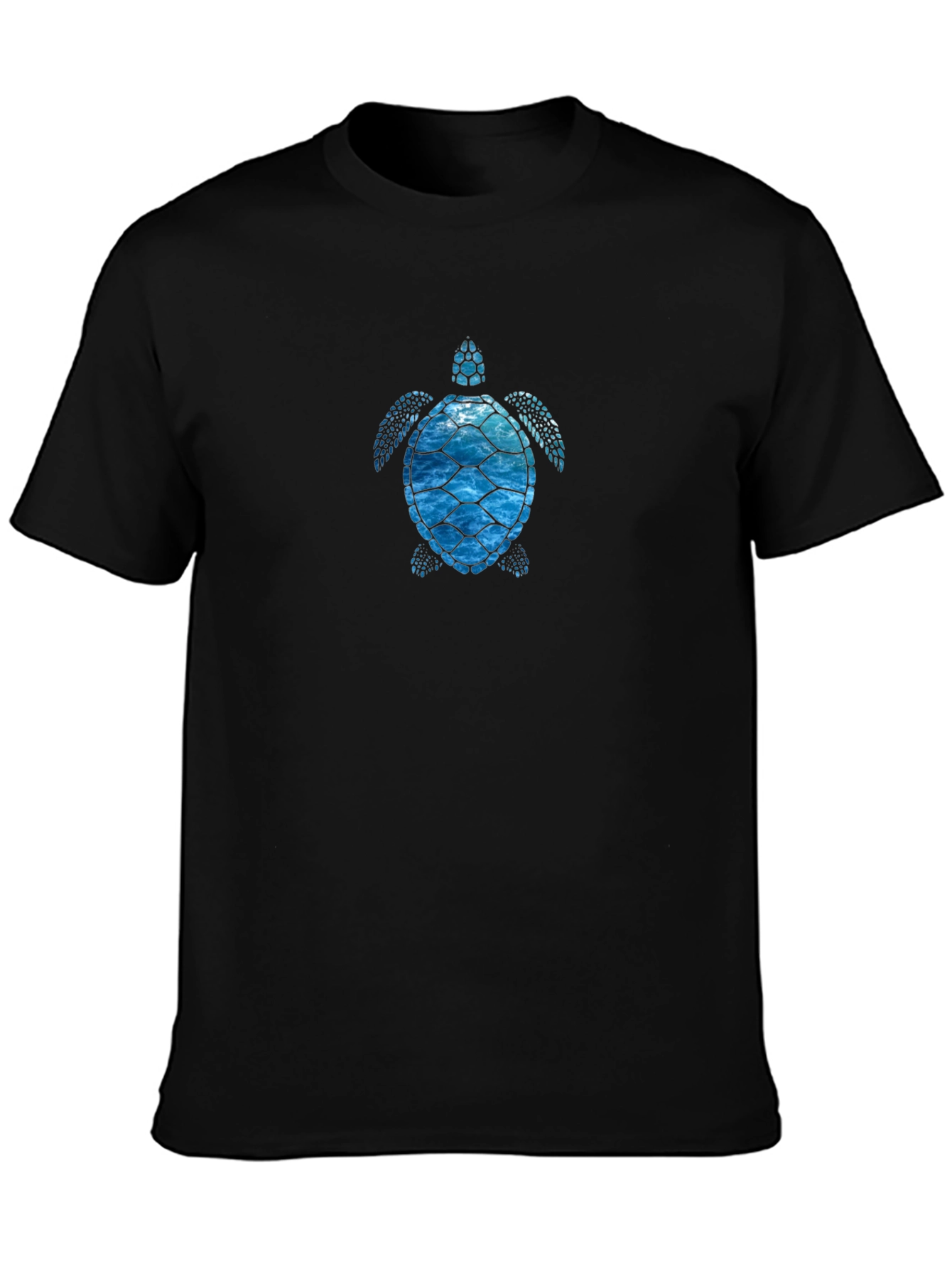 Ocean Turtle Graphic Tee - Casual Black T-Shirt