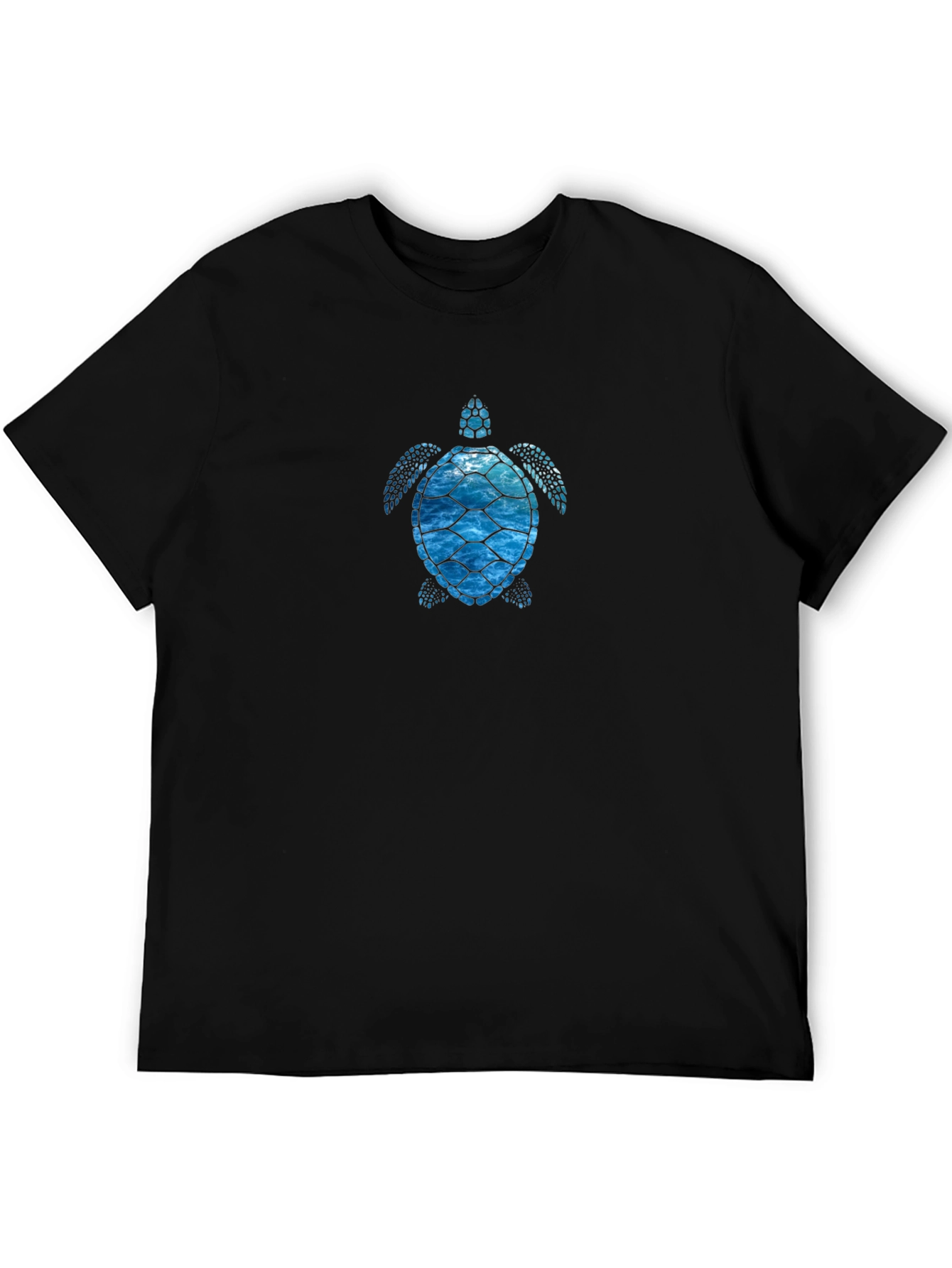 Ocean Turtle Graphic Tee - Casual Black T-Shirt