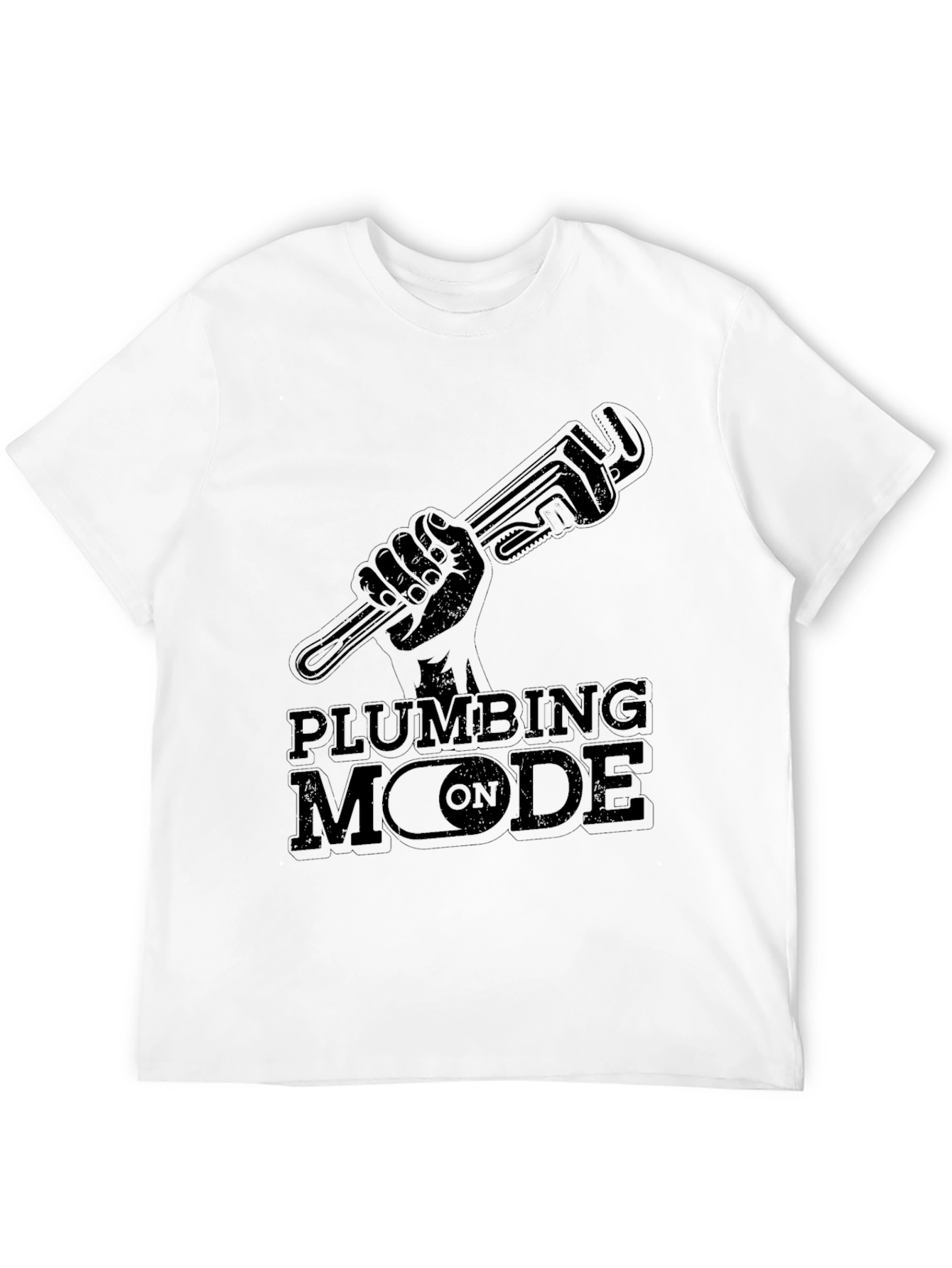 Plumbing Mode On Black Graphic Tee