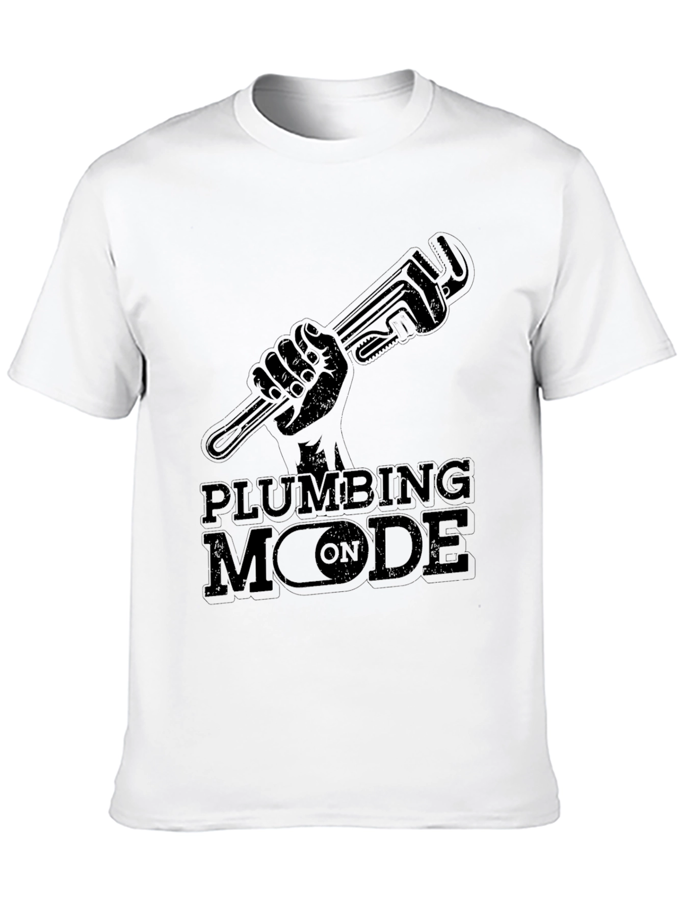 Plumbing Mode On Black Graphic Tee