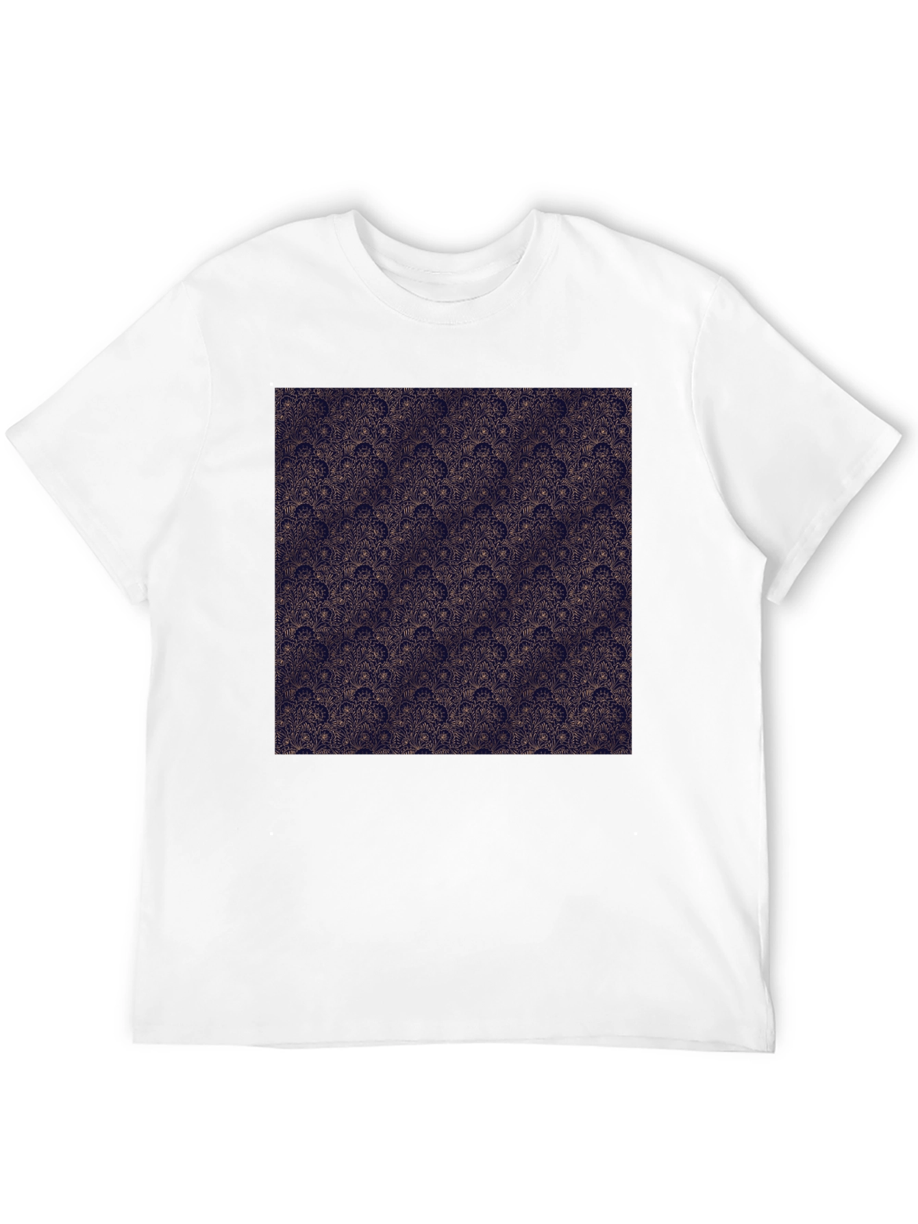 Patterned Print Black T-Shirt