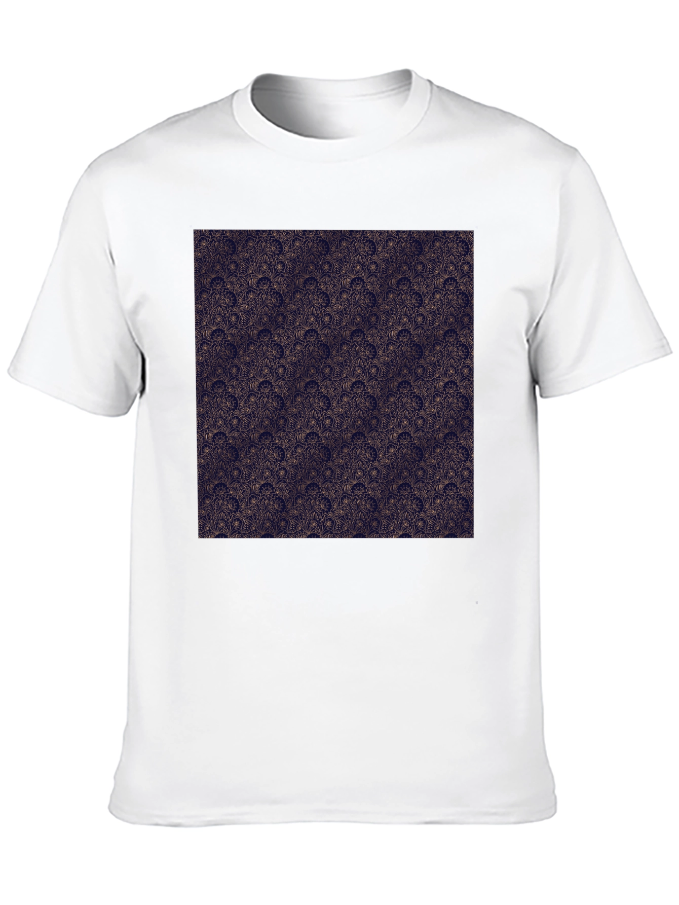 Patterned Print Black T-Shirt