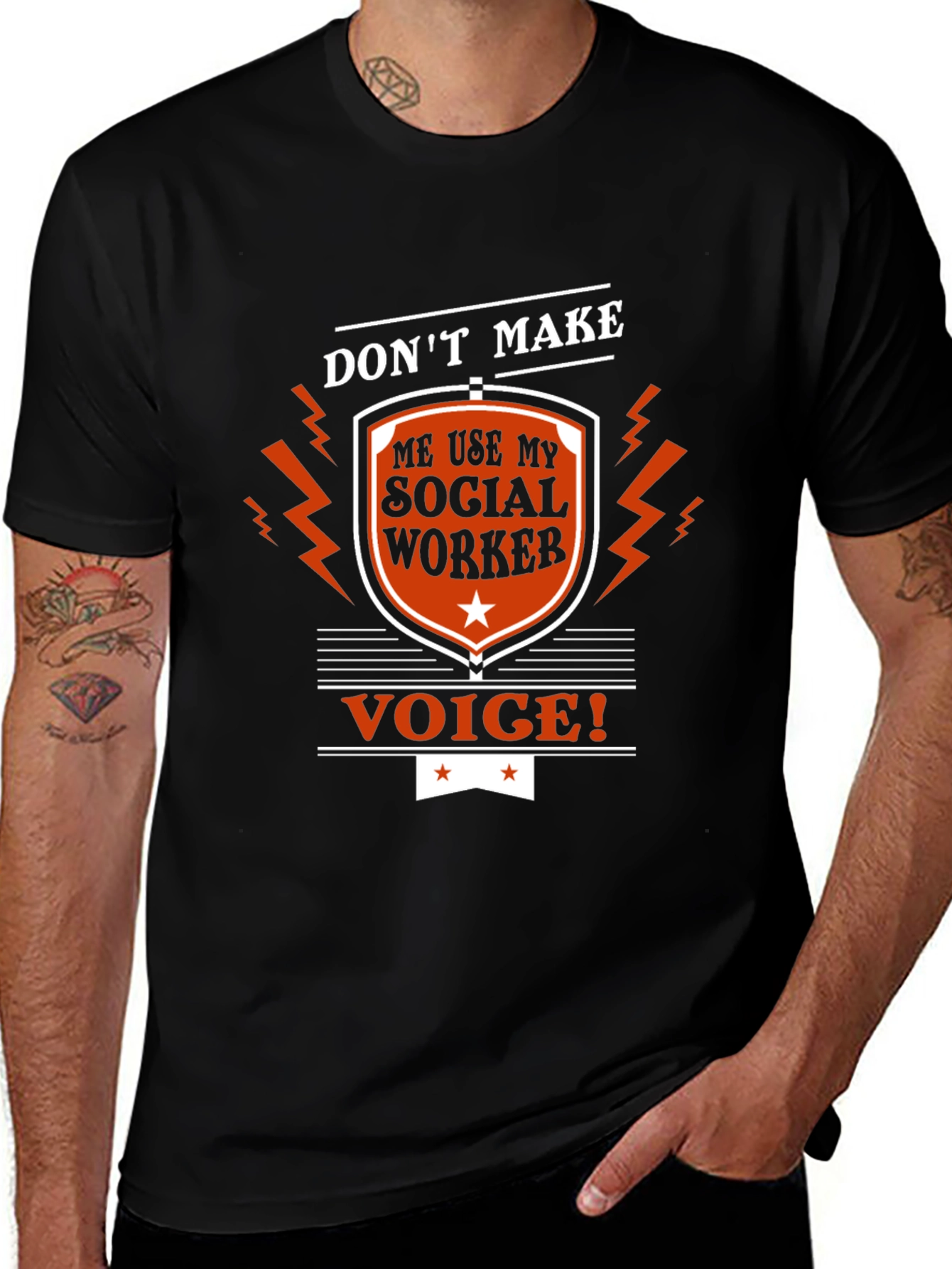 Social Worker Voice T-Shirt Funny Sarcastic Tee