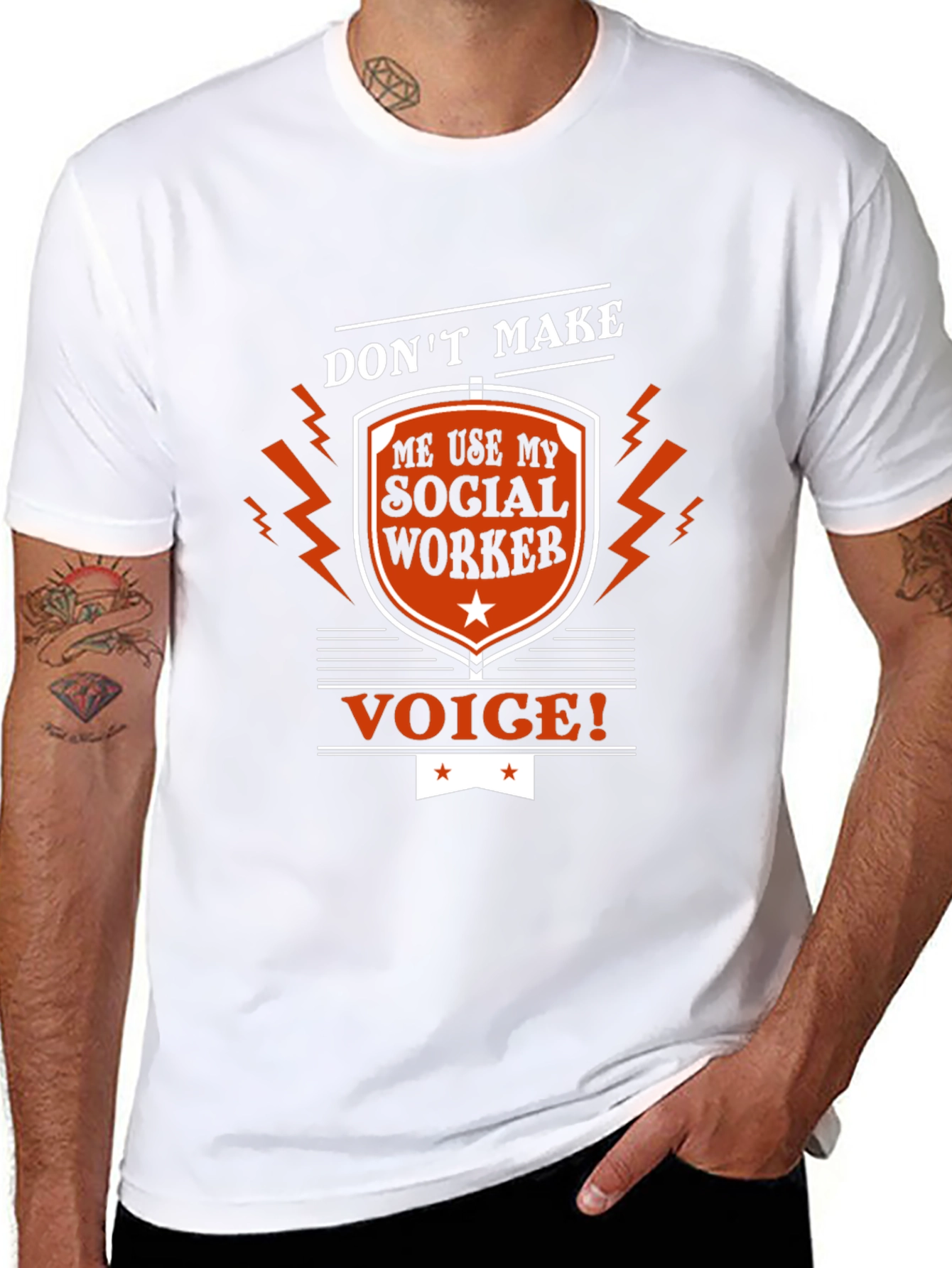 Social Worker Voice T-Shirt Funny Sarcastic Tee