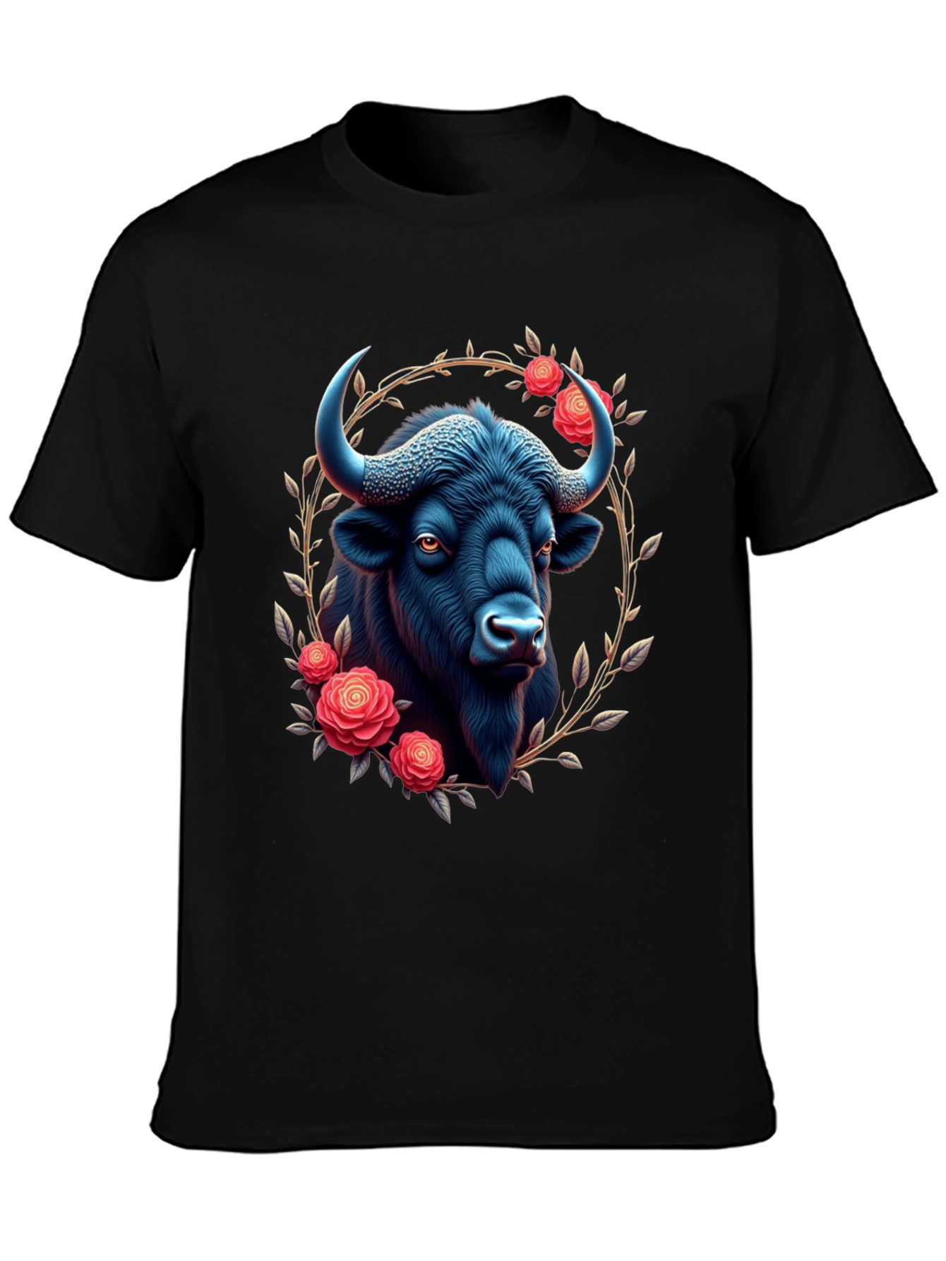 Buffalo & Roses Graphic T-Shirt