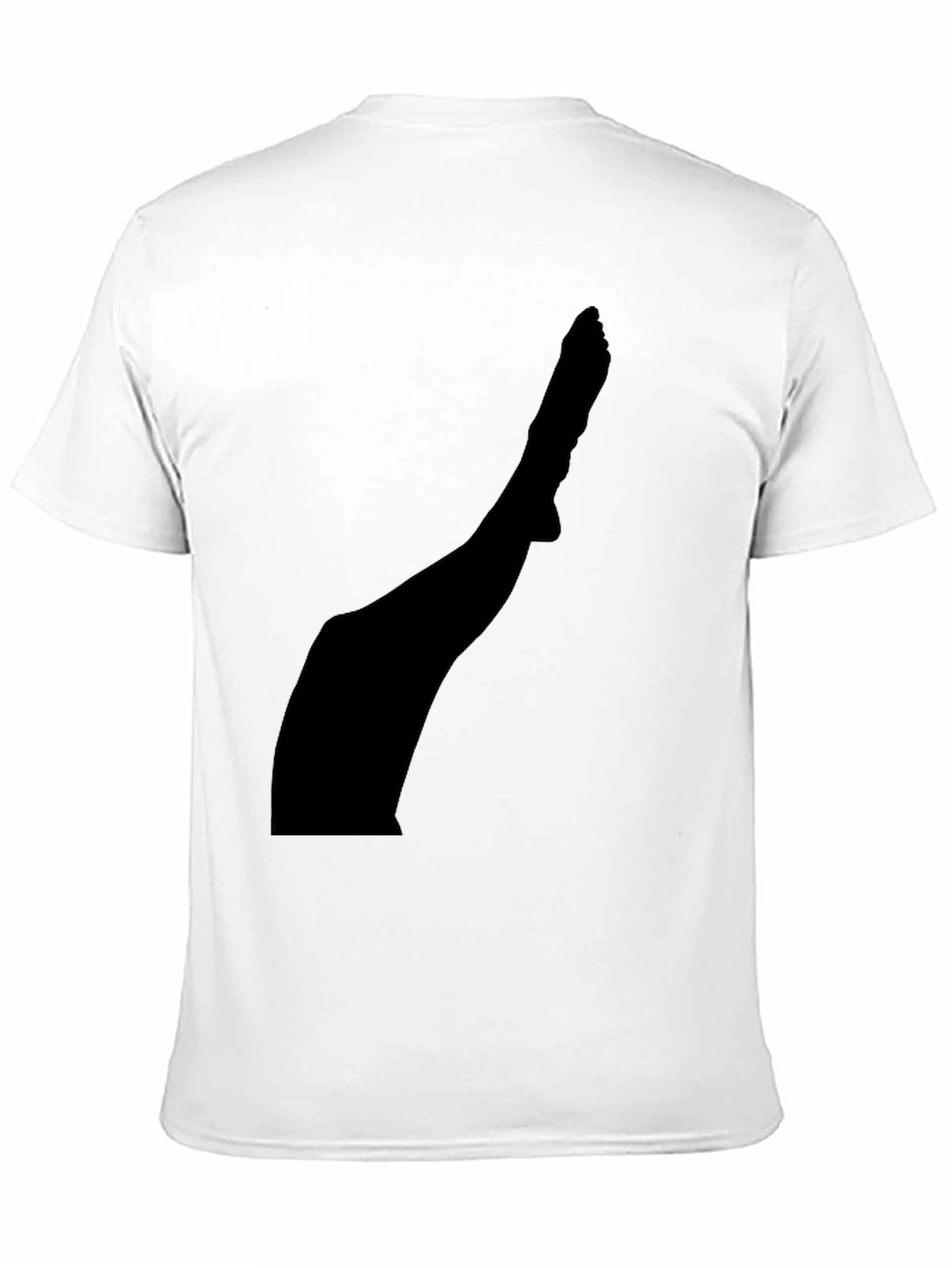 Mens Black T-Shirt with Leg Silhouette