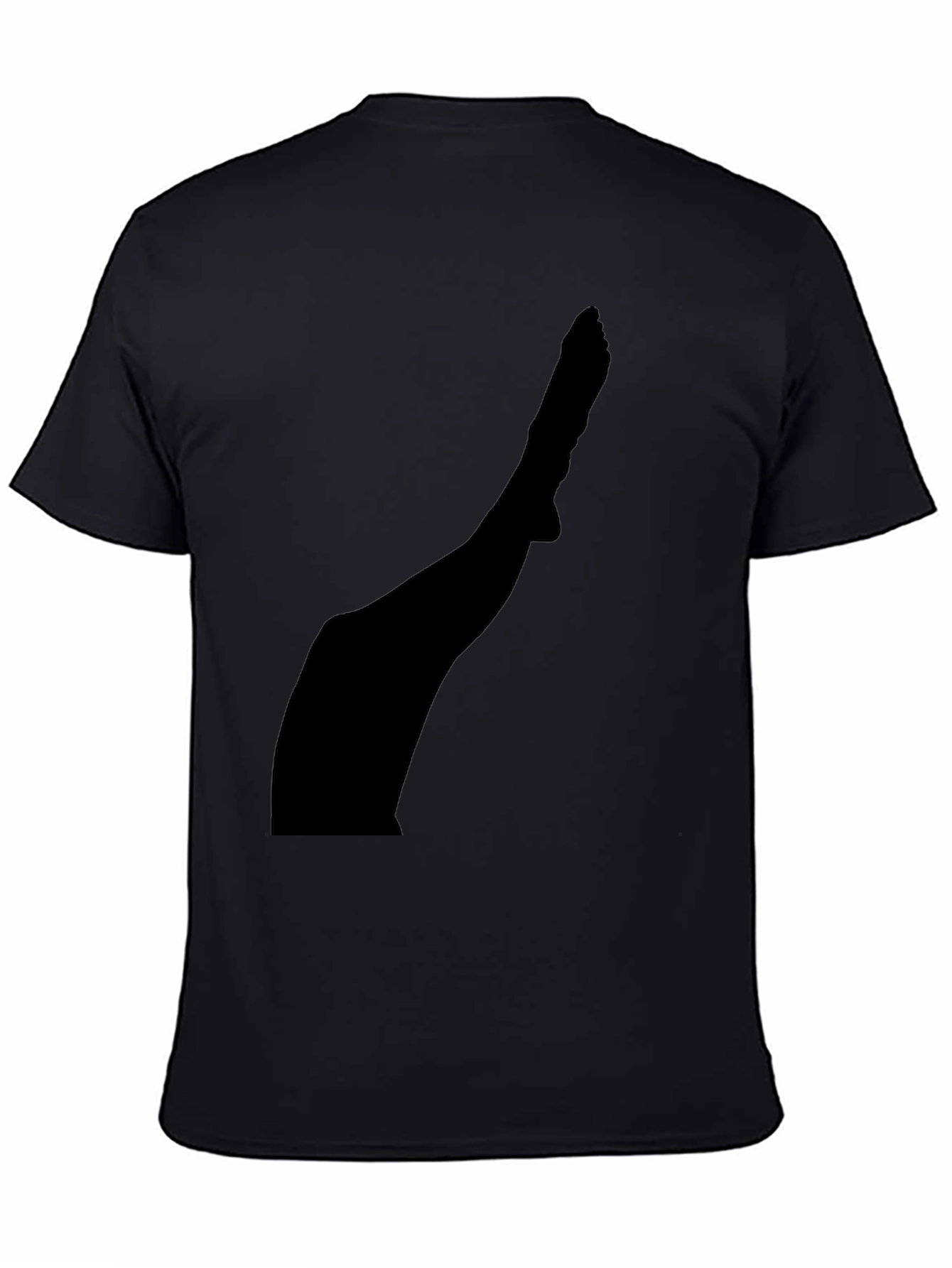 Mens Black T-Shirt with Leg Silhouette