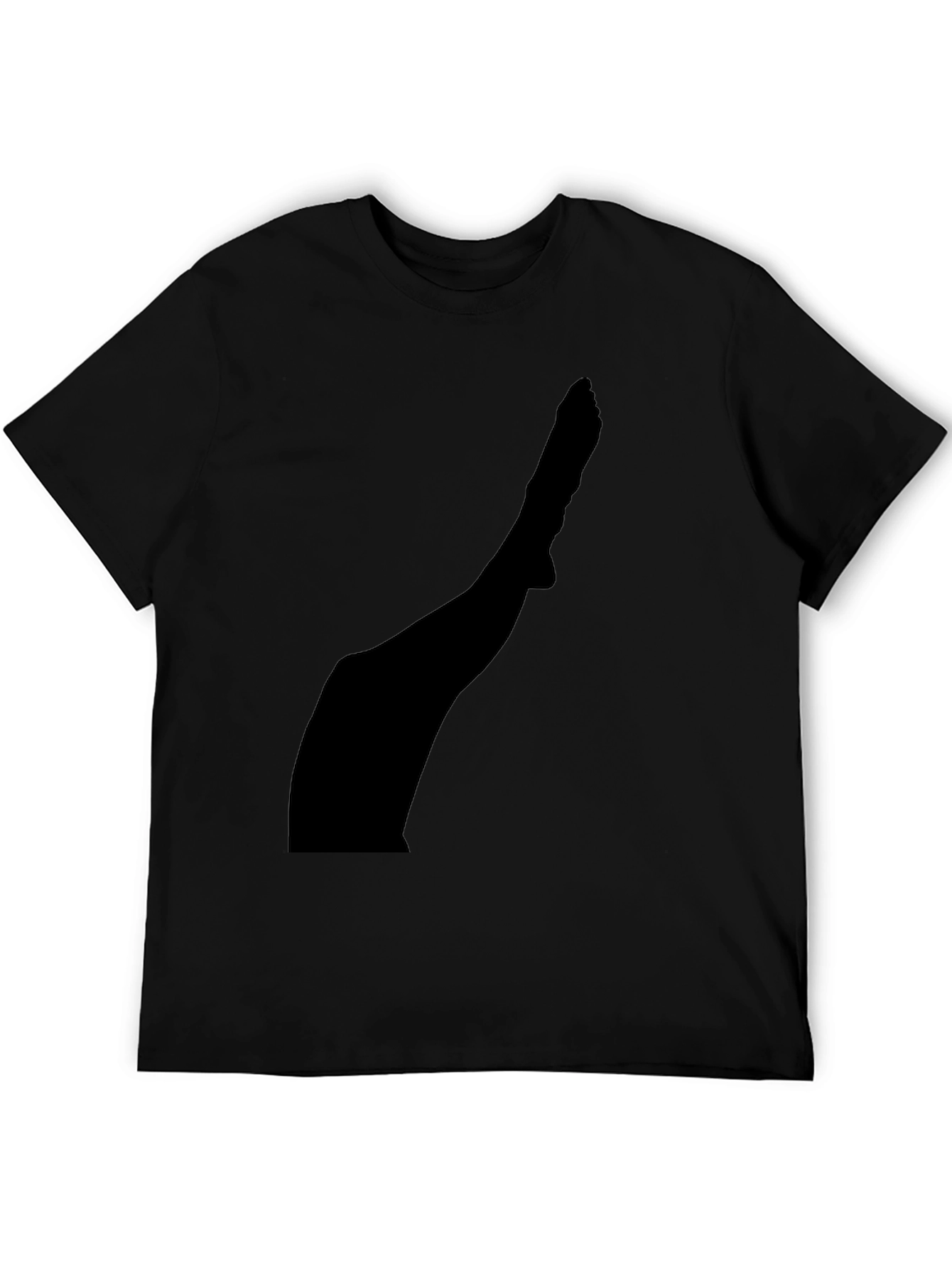 Mens Black T-Shirt with Leg Silhouette