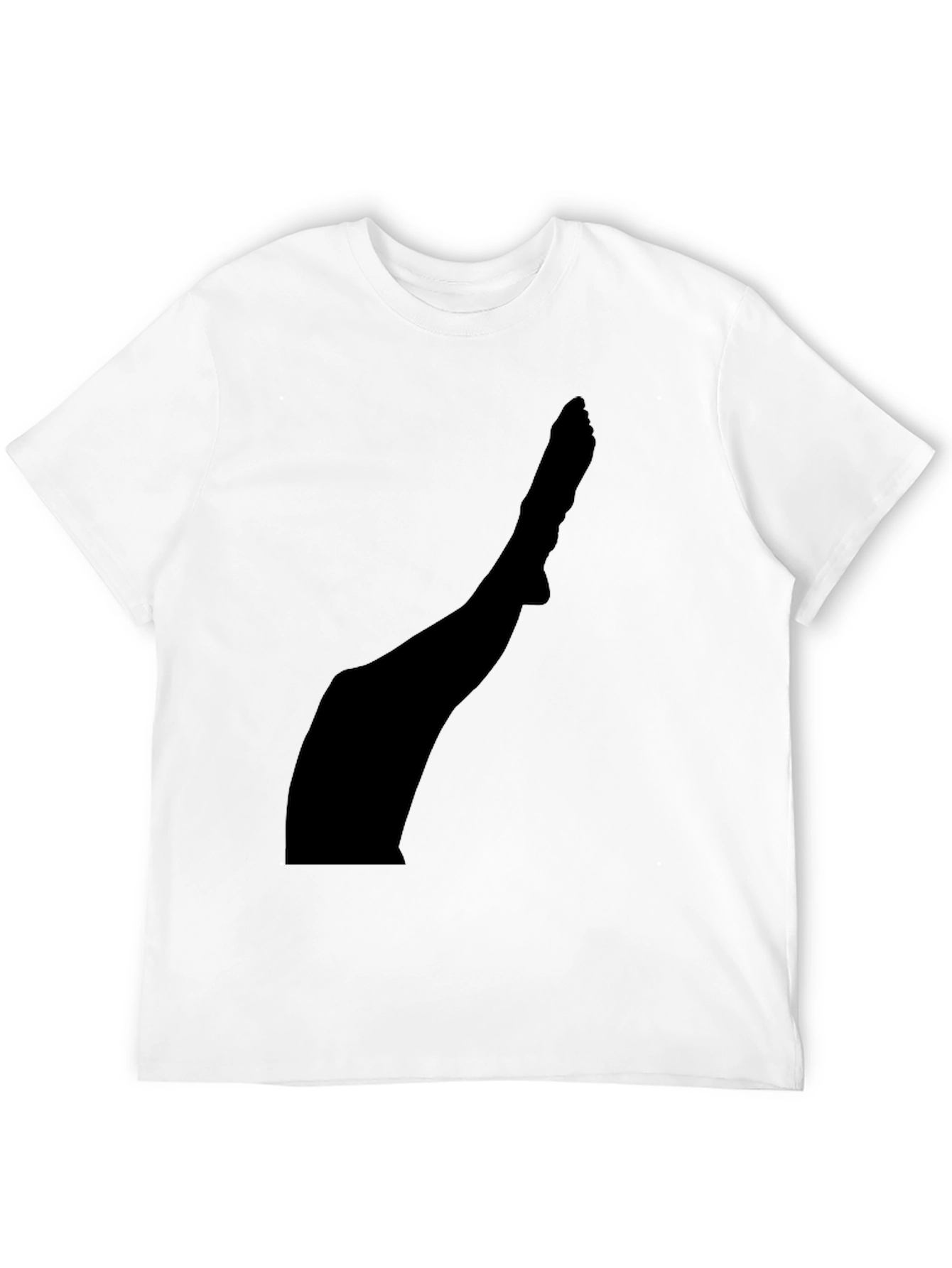Mens Black T-Shirt with Leg Silhouette