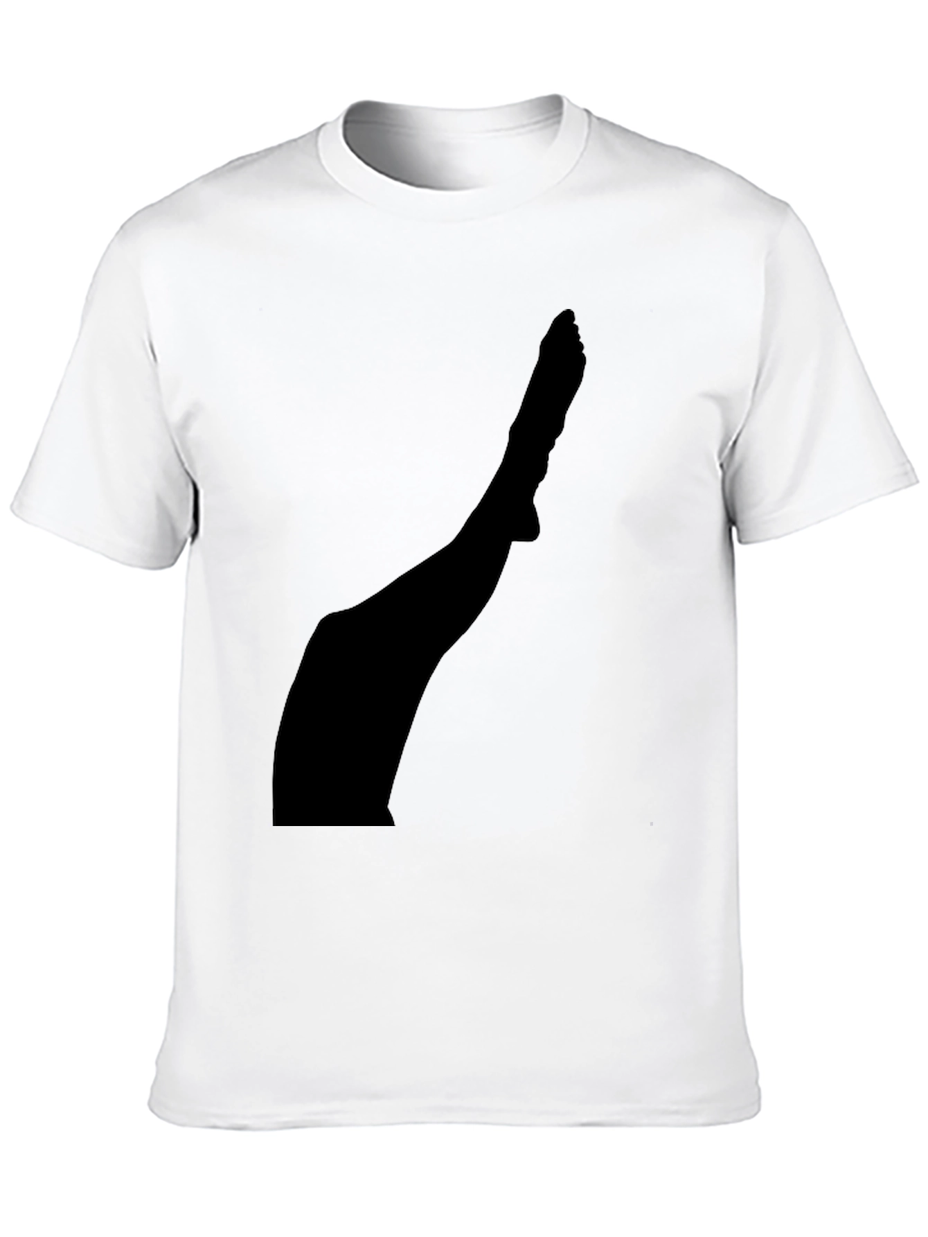 Mens Black T-Shirt with Leg Silhouette