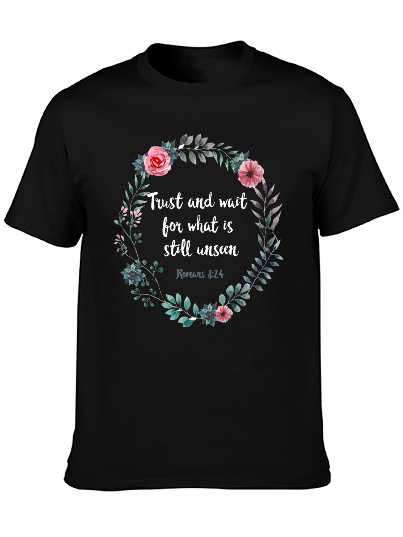 Trust & Wait Floral Graphic Tee