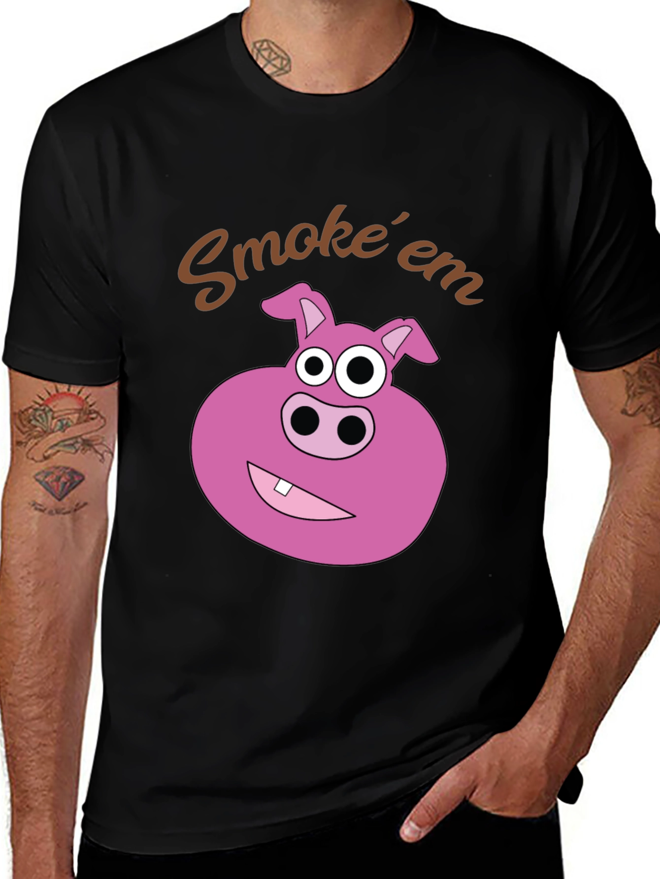 Smokeem Pig Graphic Tee - BBQ Lovers T-Shirt