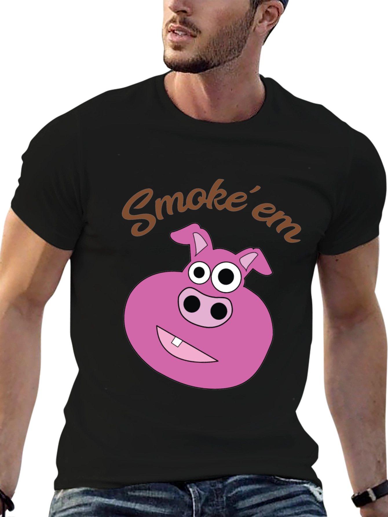 Smokeem Pig Graphic Tee - BBQ Lovers T-Shirt