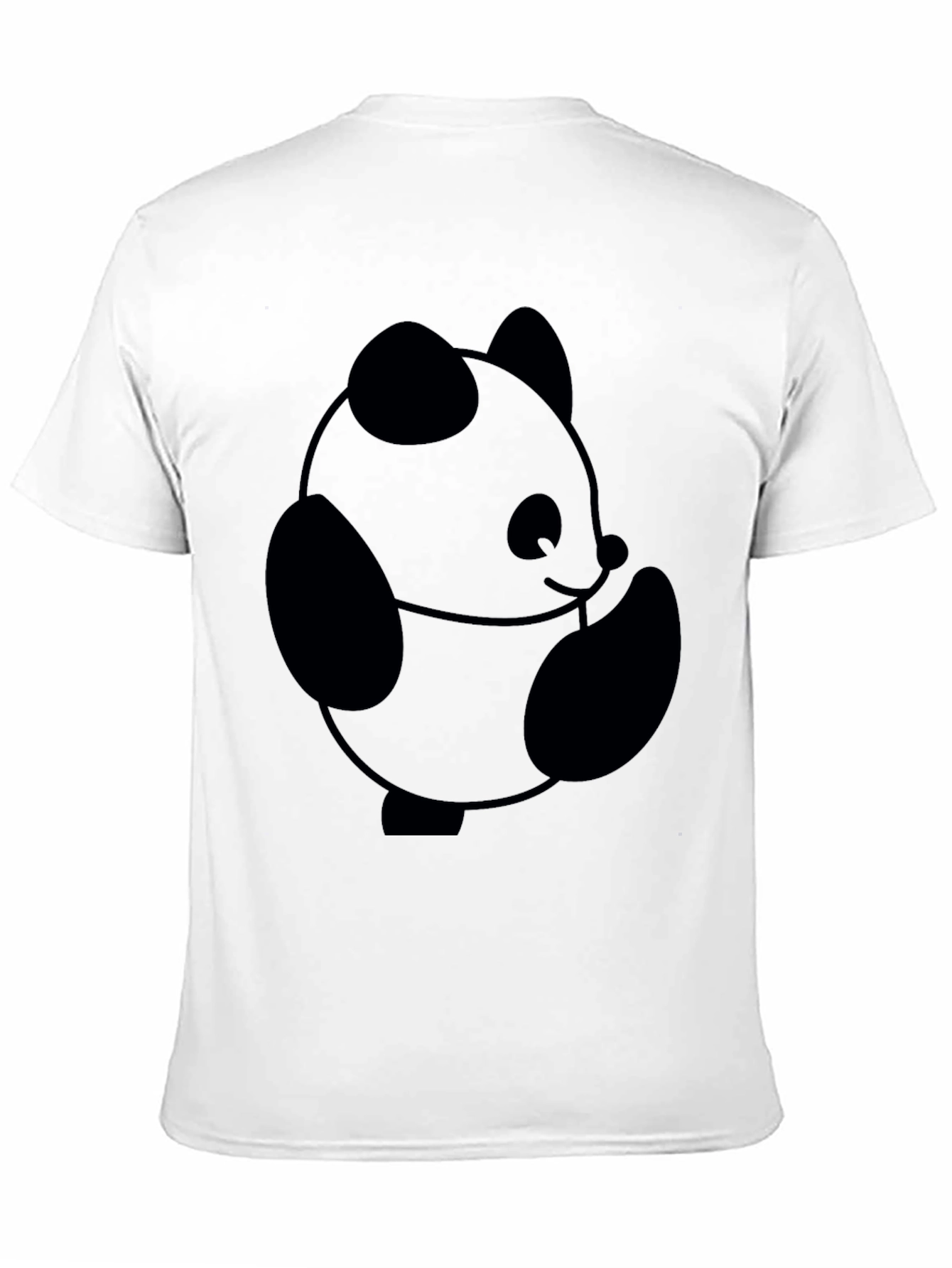 Cute Panda Graphic T-Shirt - Black Cotton Tee