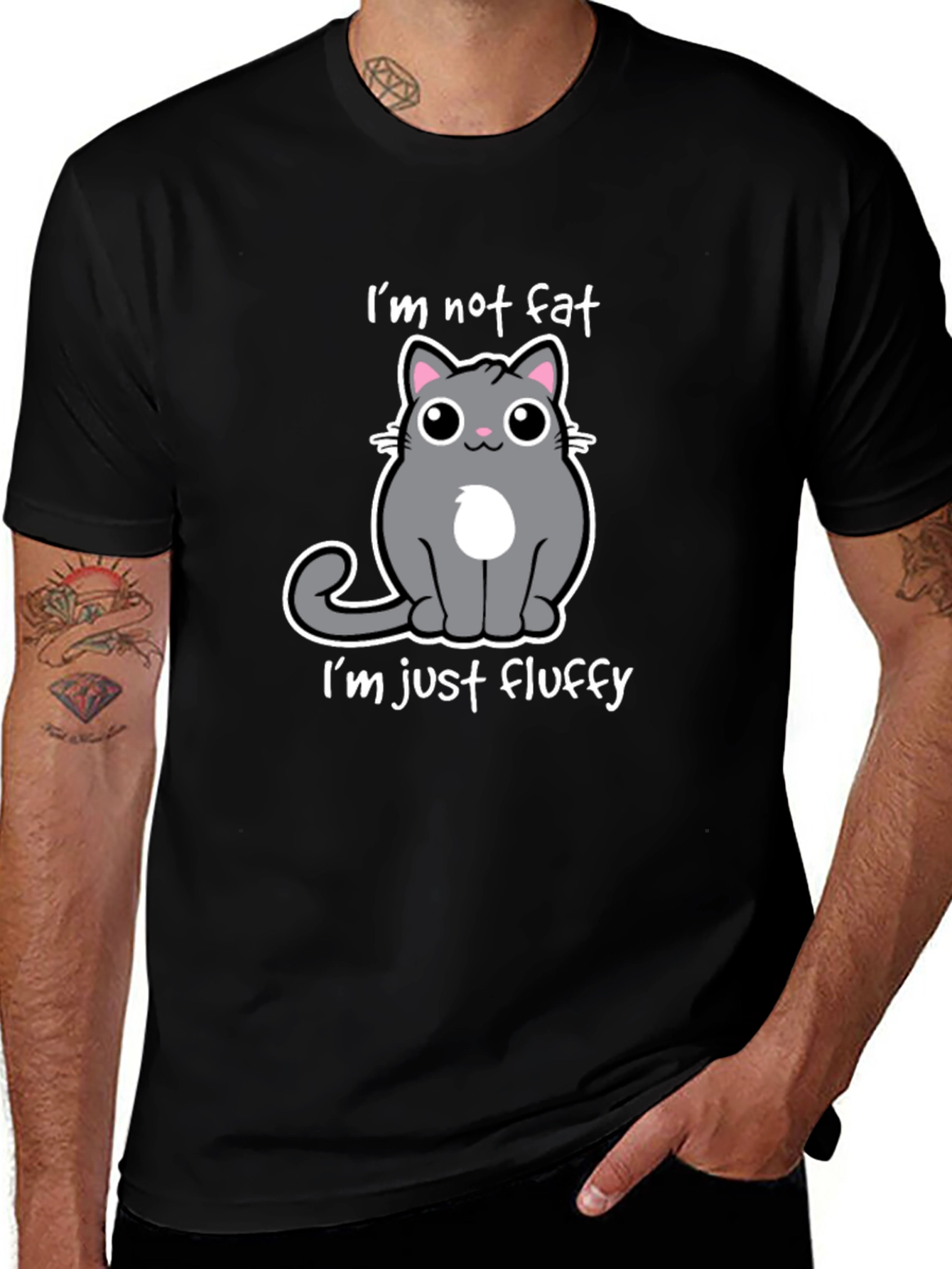 Funny Cat T-Shirt: Im Not Fat Im Fluffy