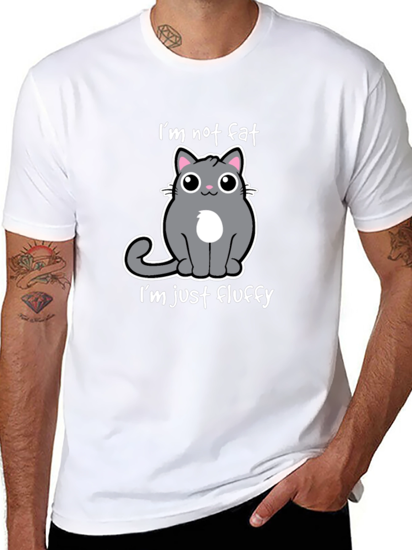 Funny Cat T-Shirt: Im Not Fat Im Fluffy