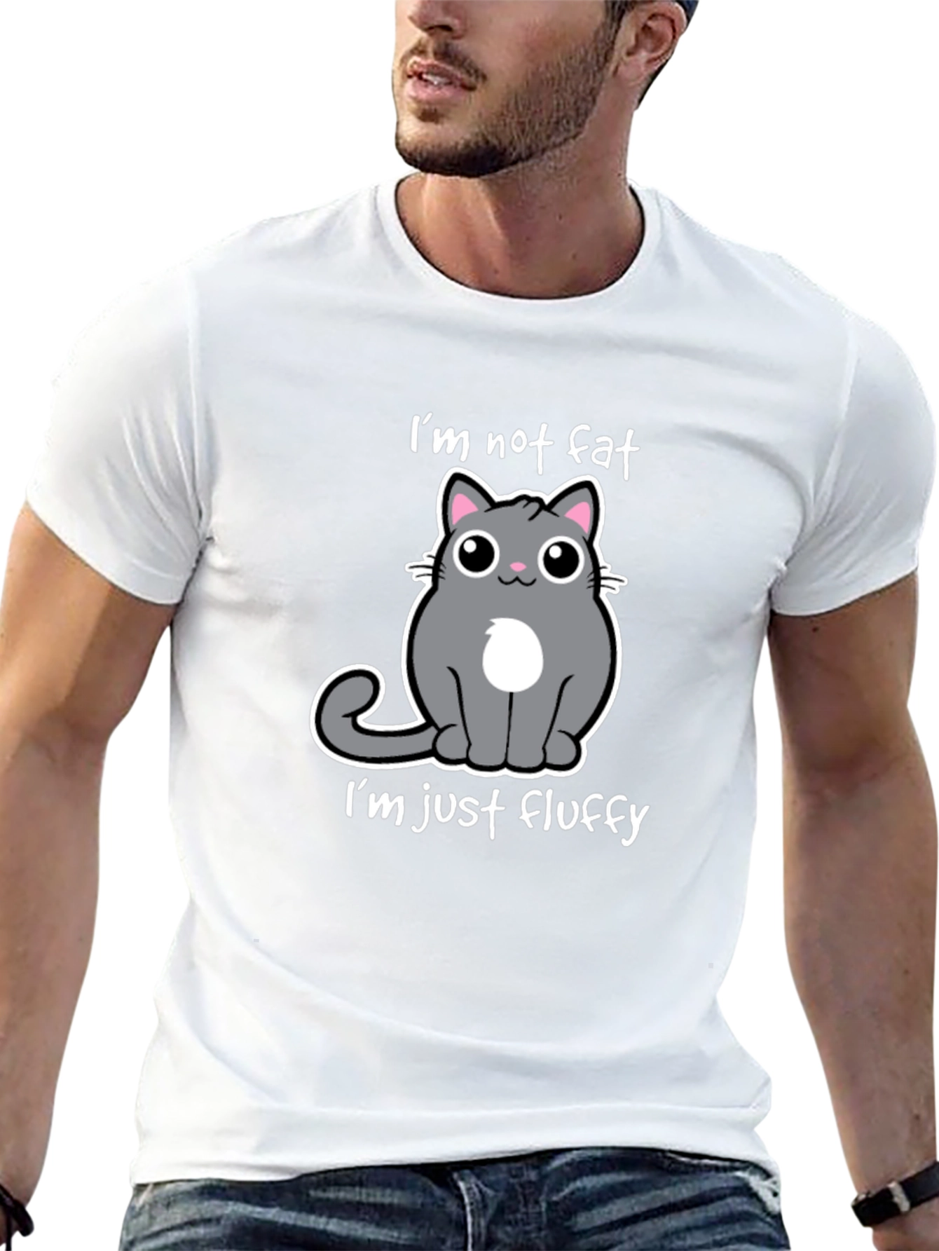 Funny Cat T-Shirt: Im Not Fat Im Fluffy