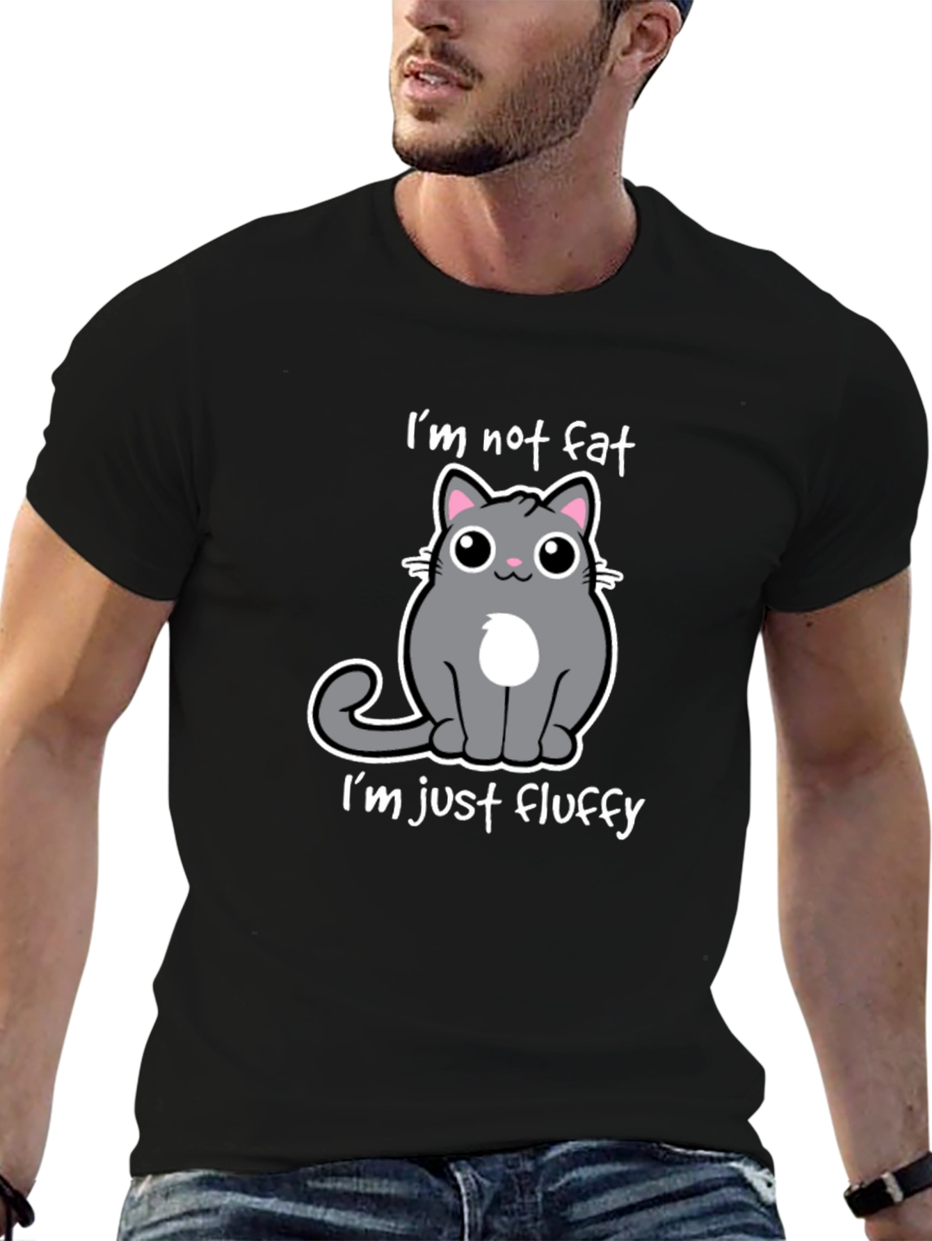Funny Cat T-Shirt: Im Not Fat Im Fluffy