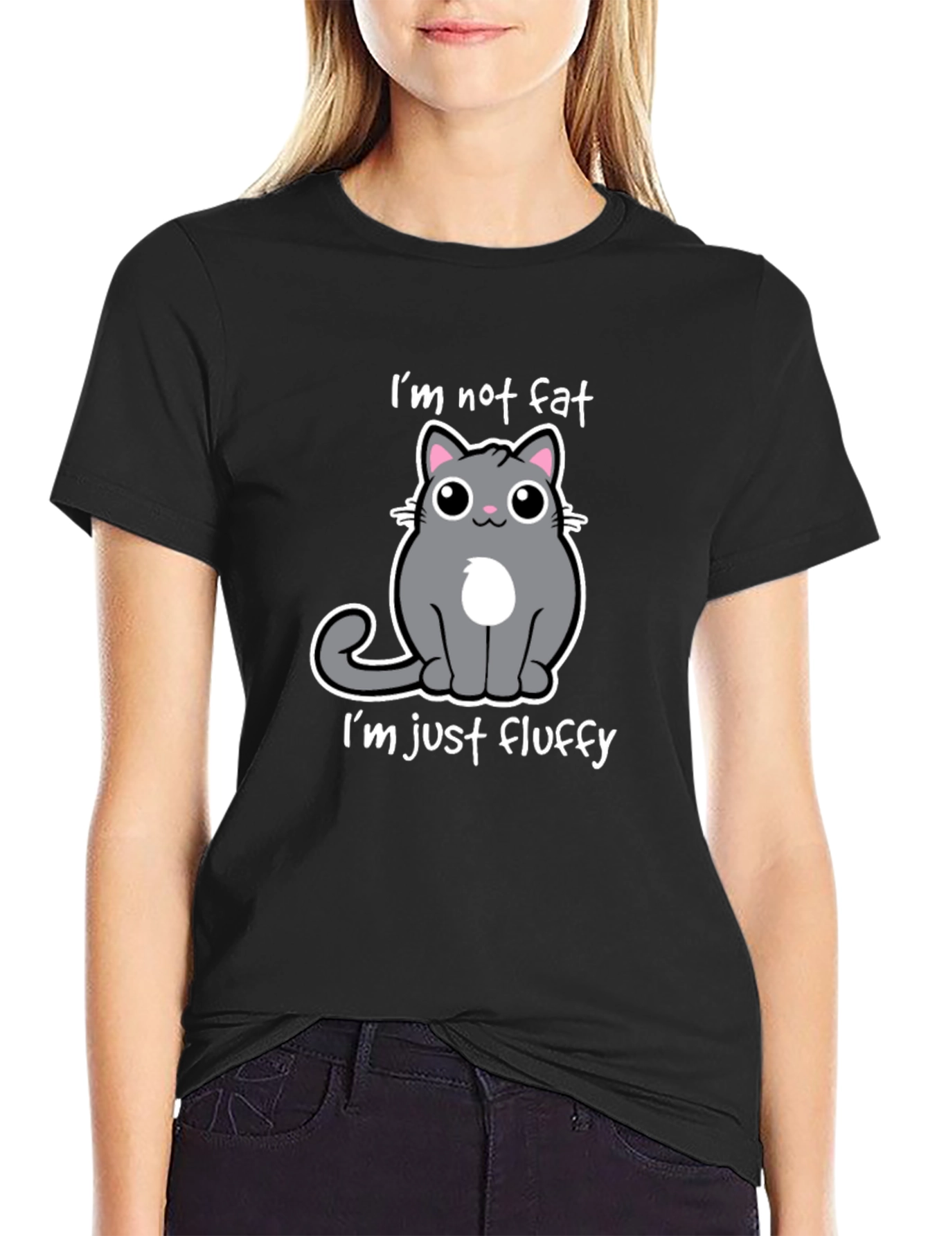 Funny Cat T-Shirt: Im Not Fat Im Fluffy