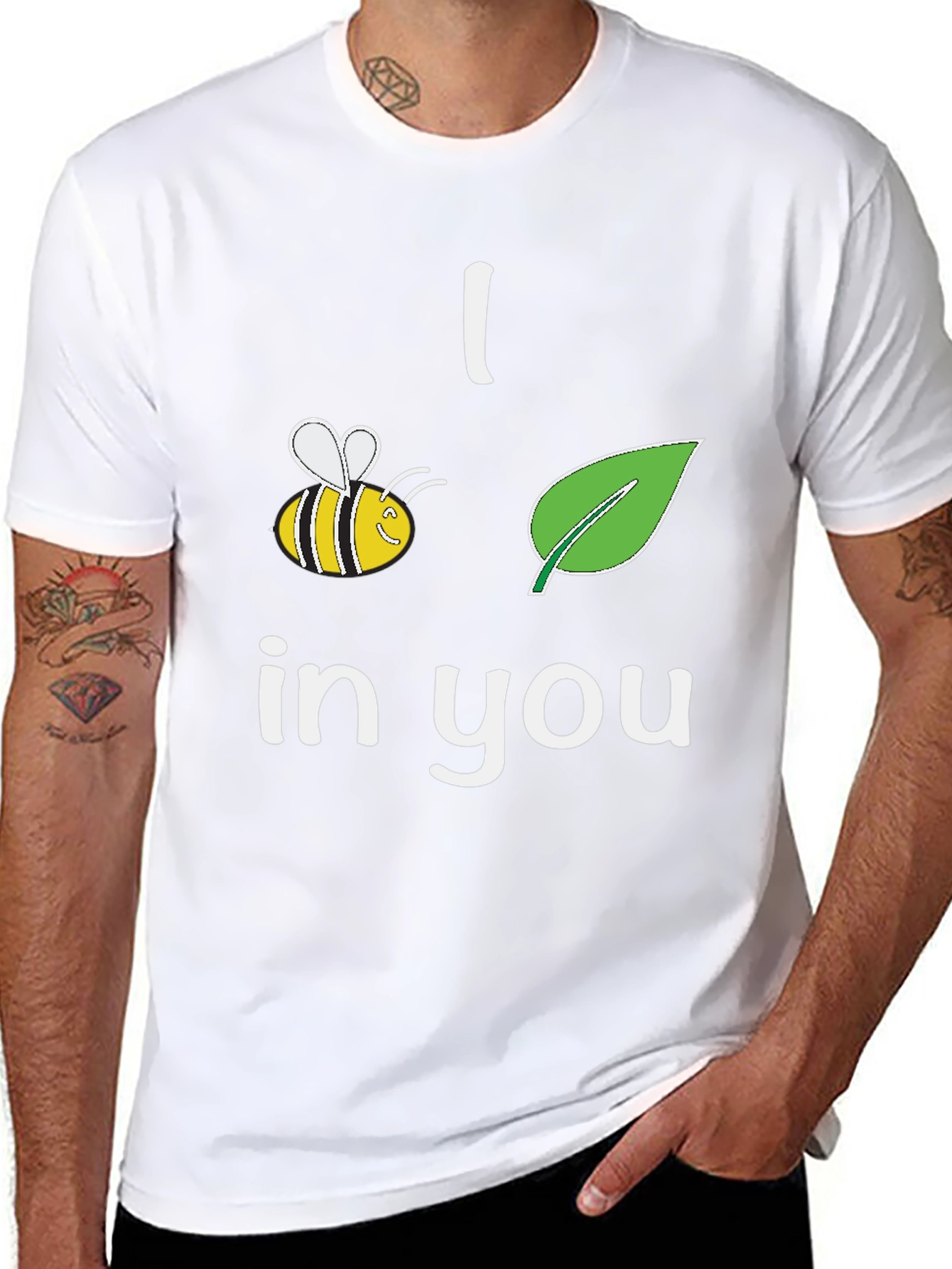 I Bee-Leaf In You T-Shirt Black Crew Neck