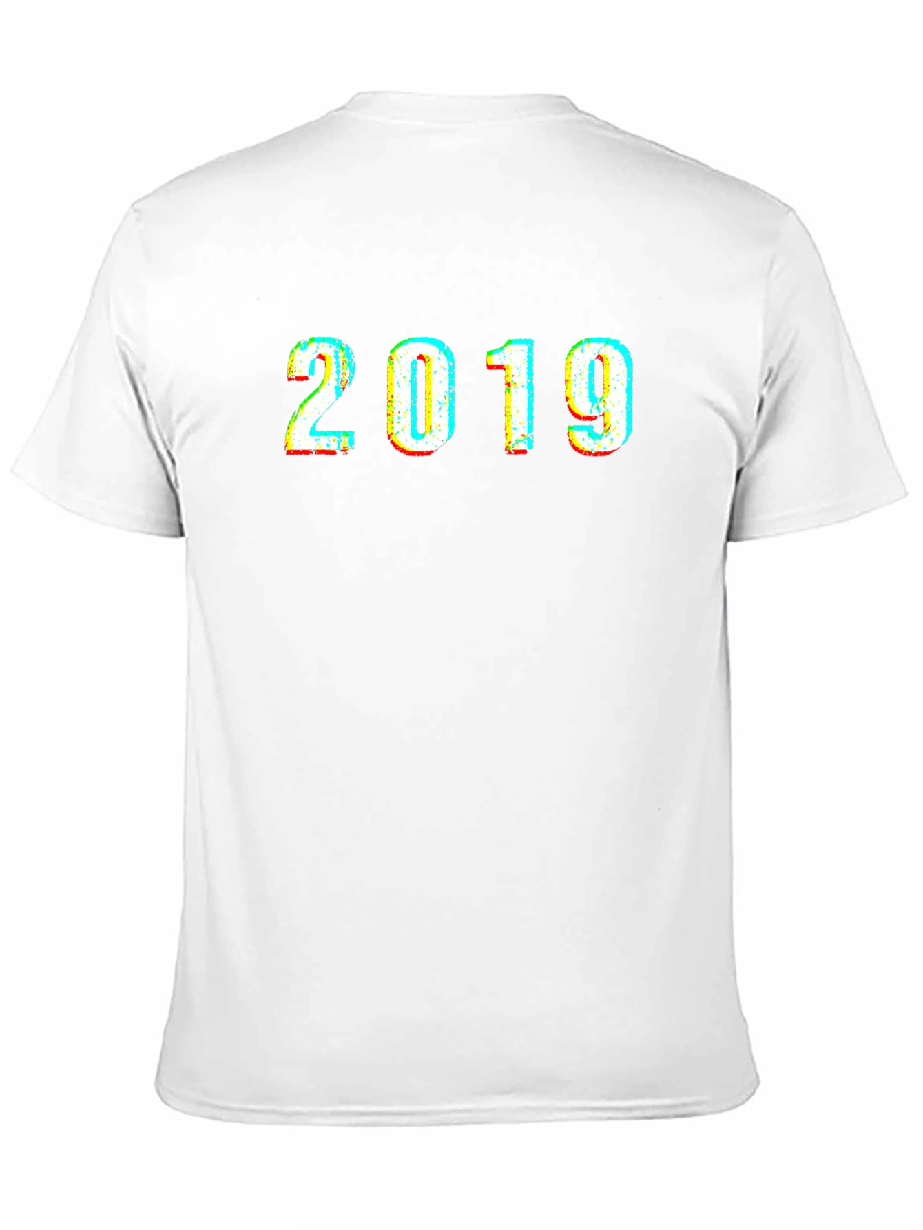 2019 Graphic Print Black T-Shirt