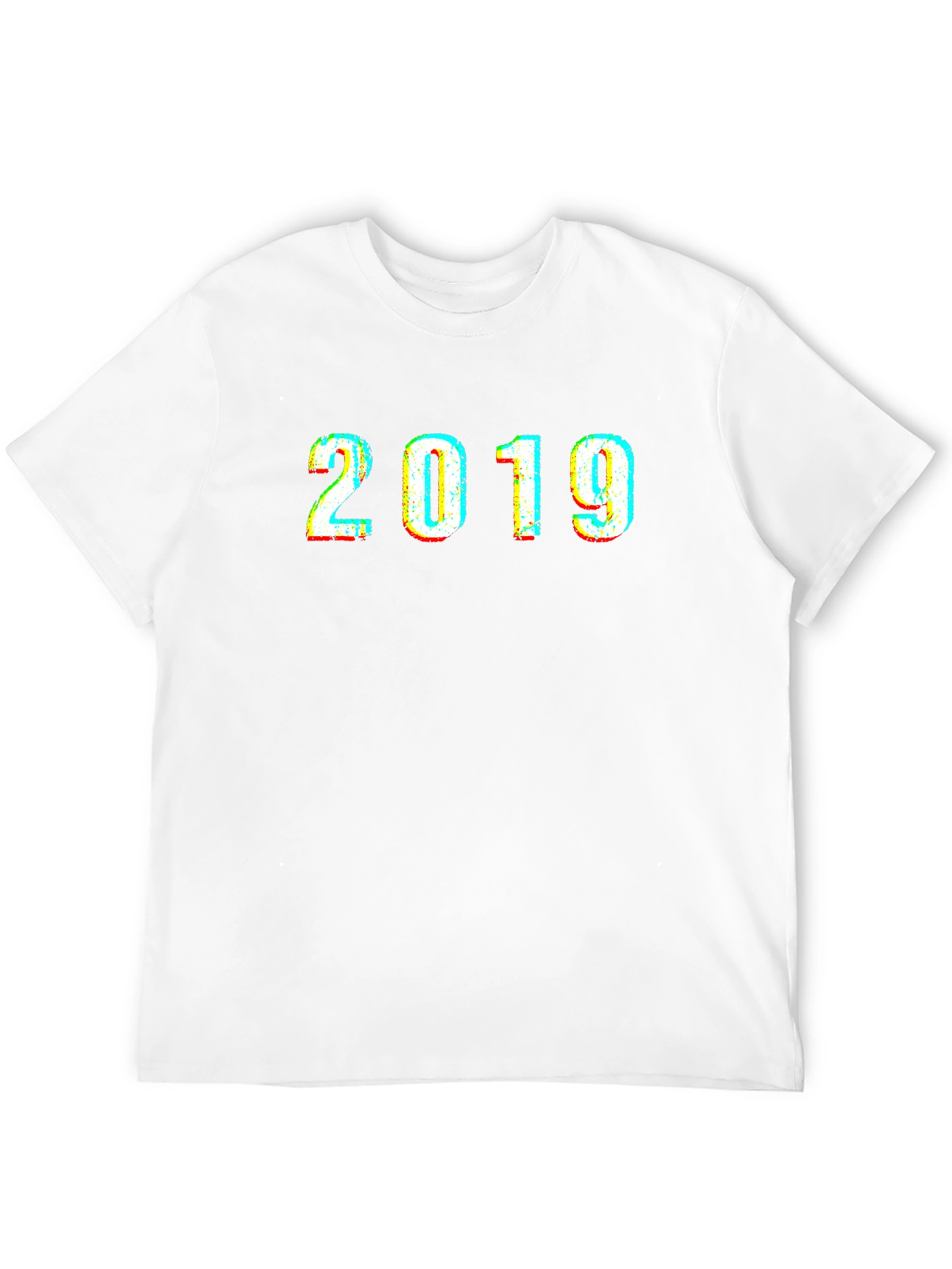 2019 Graphic Print Black T-Shirt