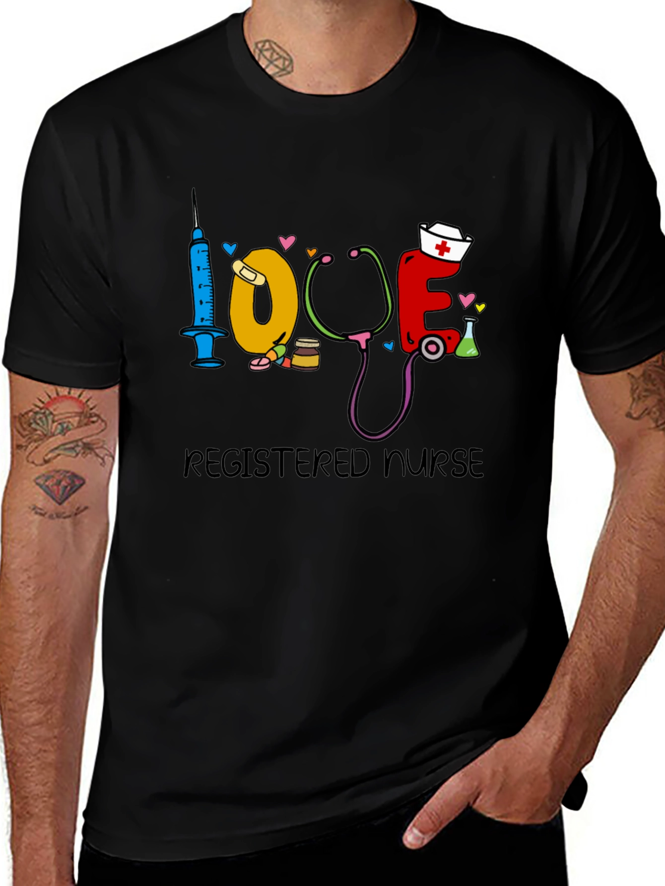Registered Nurse Love Graphic T-Shirt