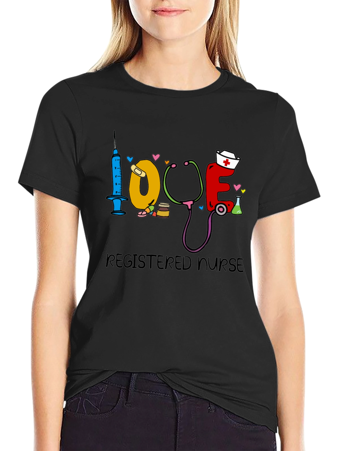 Registered Nurse Love Graphic T-Shirt