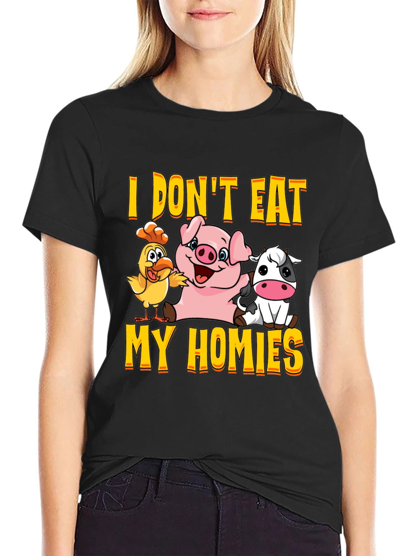 Vegan Graphic Tee - I Dont Eat My Homies