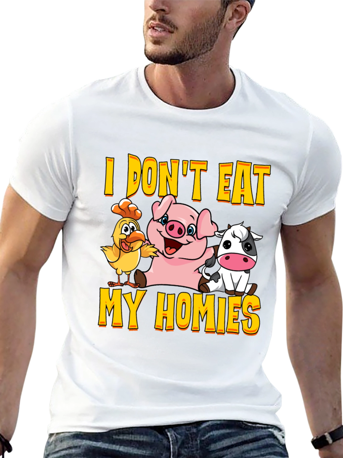 Vegan Graphic Tee - I Dont Eat My Homies
