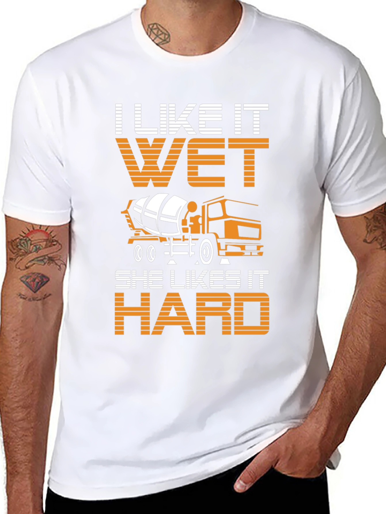 I Like It Wet Concrete Truck Mens T-Shirt