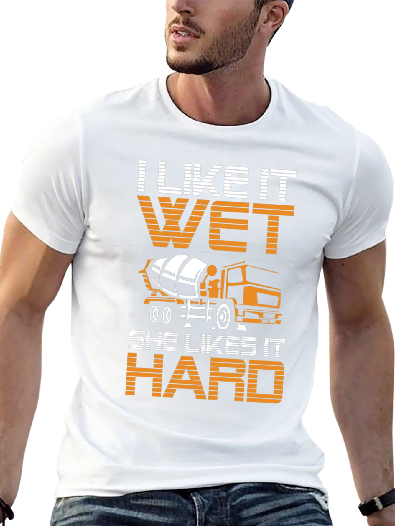 I Like It Wet Concrete Truck Mens T-Shirt
