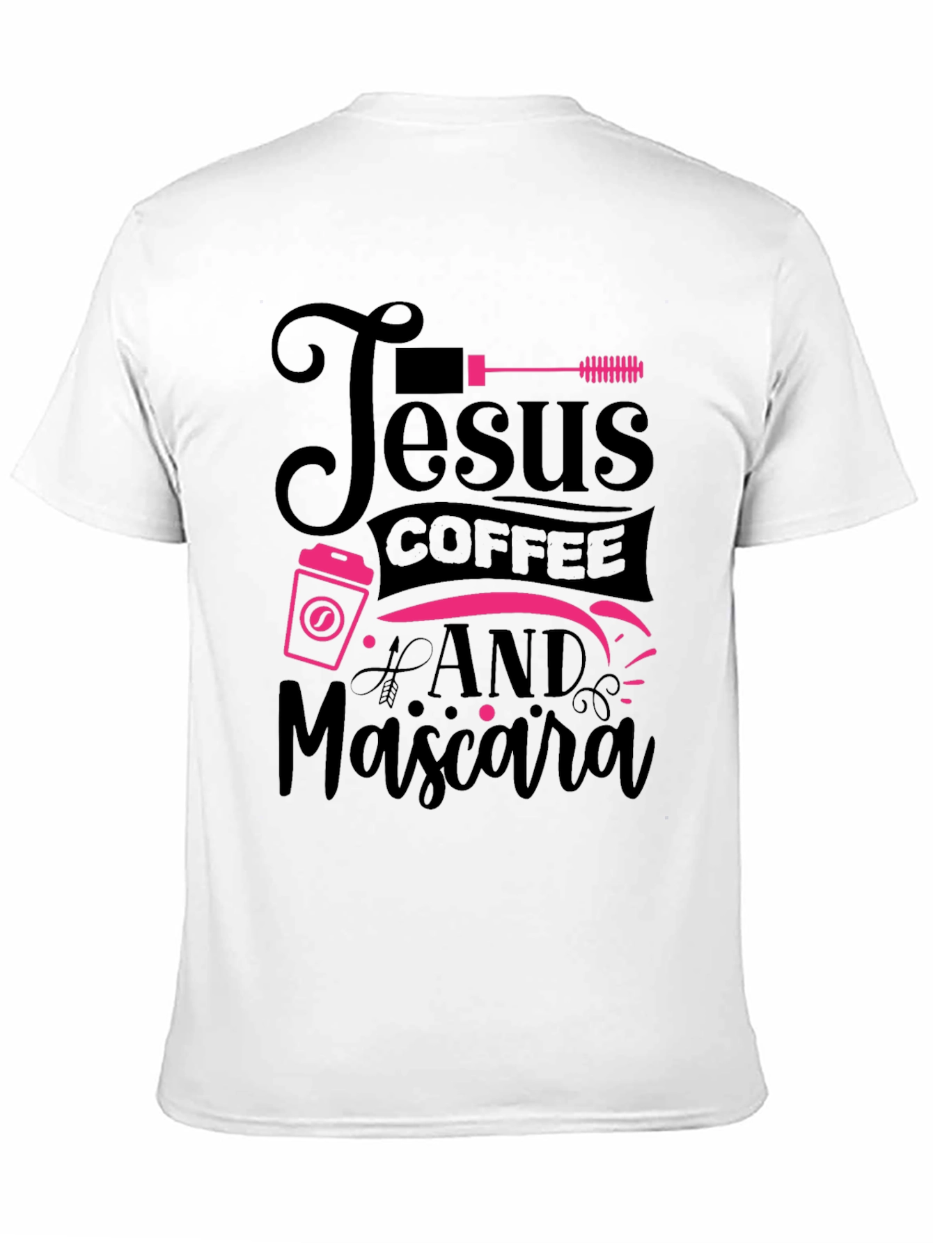Jesus Coffee & Mascara Black T-Shirt