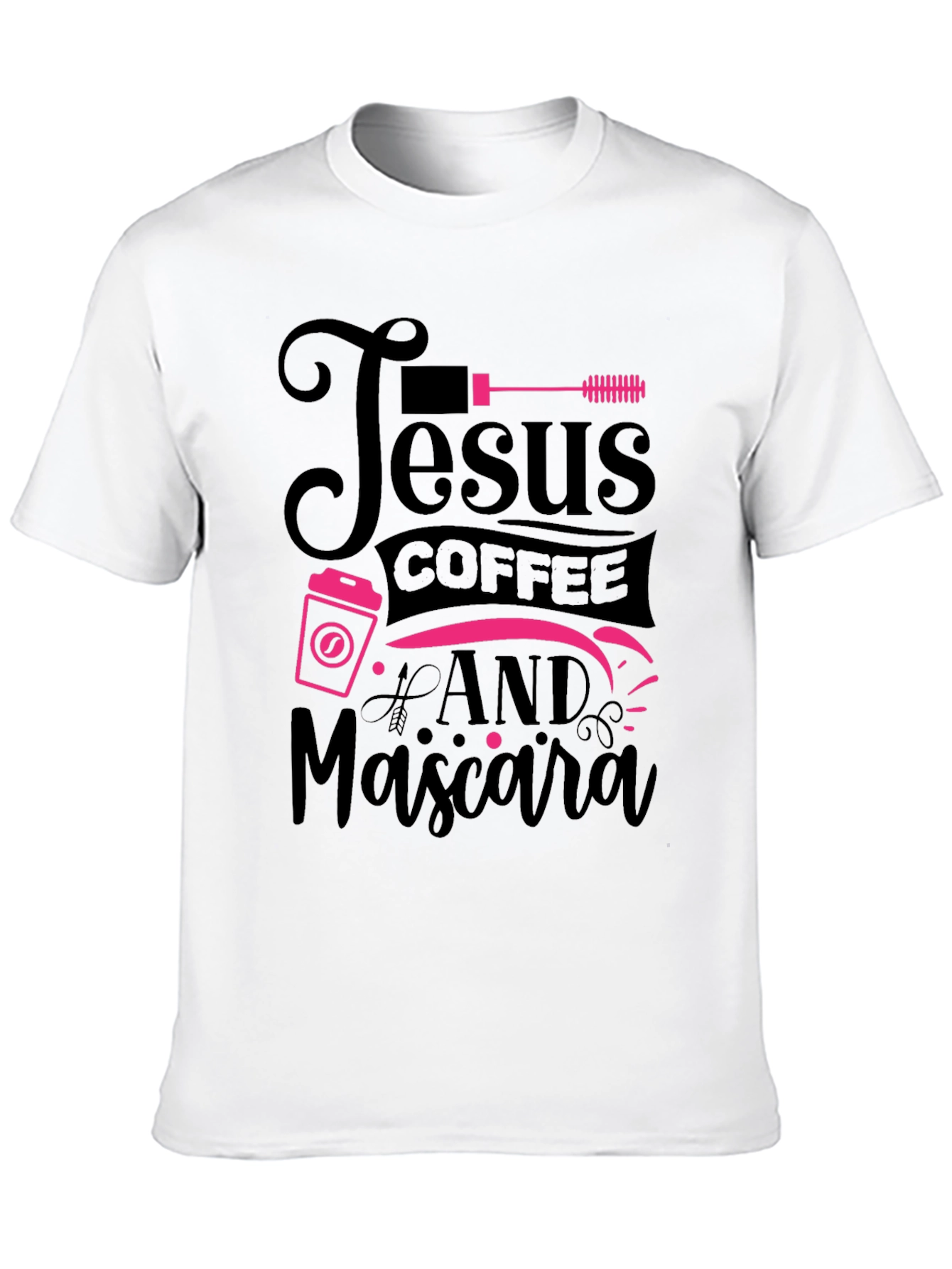 Jesus Coffee & Mascara Black T-Shirt