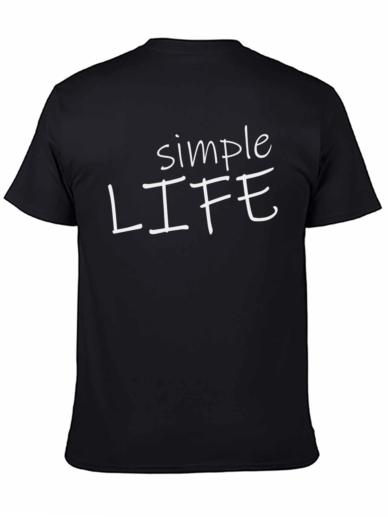 Simple Life Black T-Shirt Casual Tee