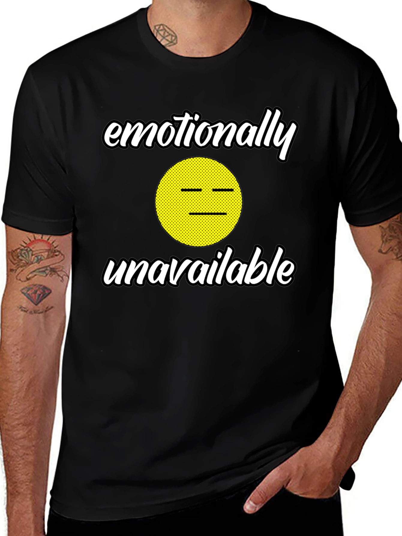 Emotionally Unavailable Graphic Tee - Funny Humor T-Shirt