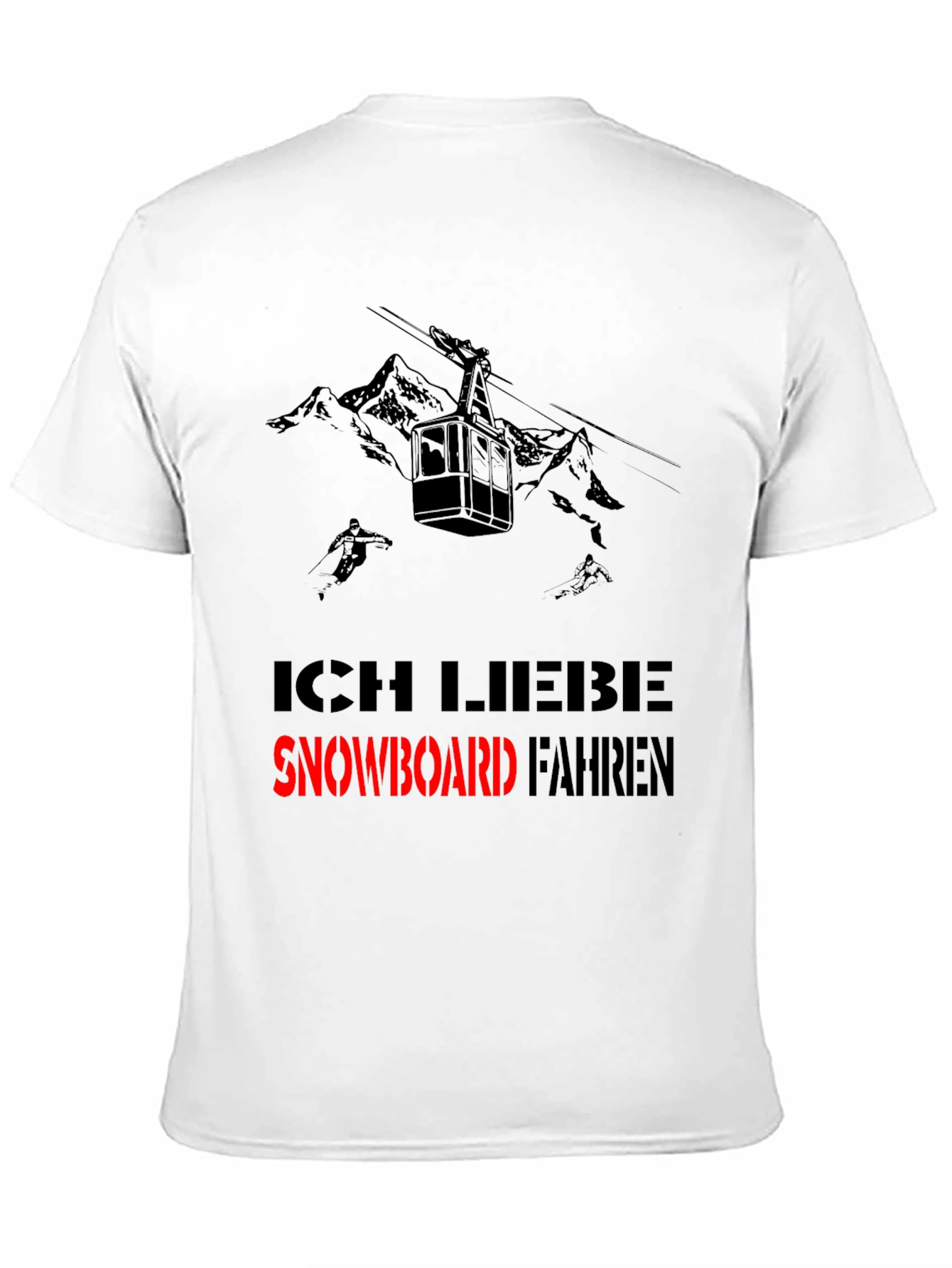 Ich Liebe Snowboard Fahren Graphic Tee