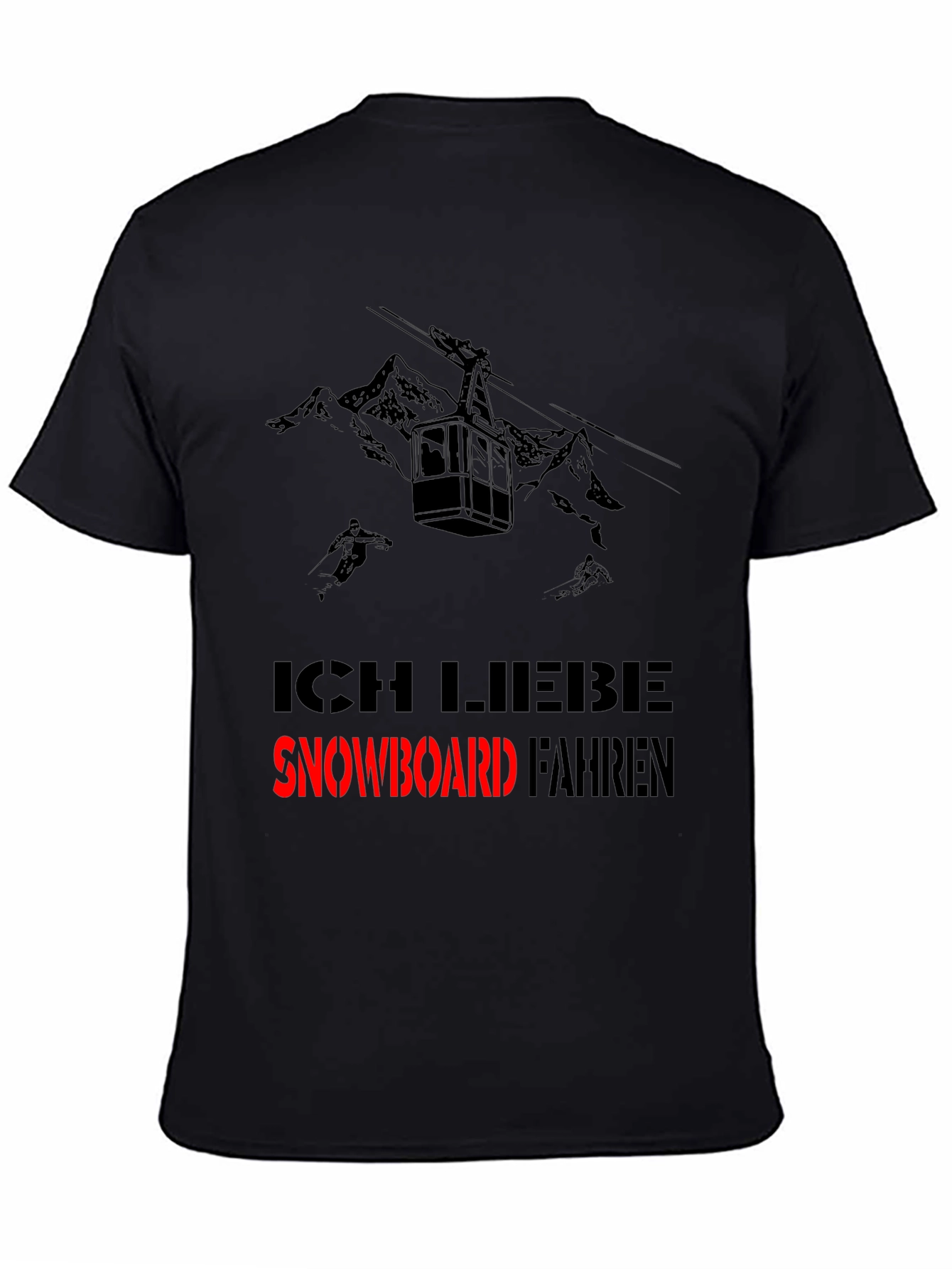 Ich Liebe Snowboard Fahren Graphic Tee