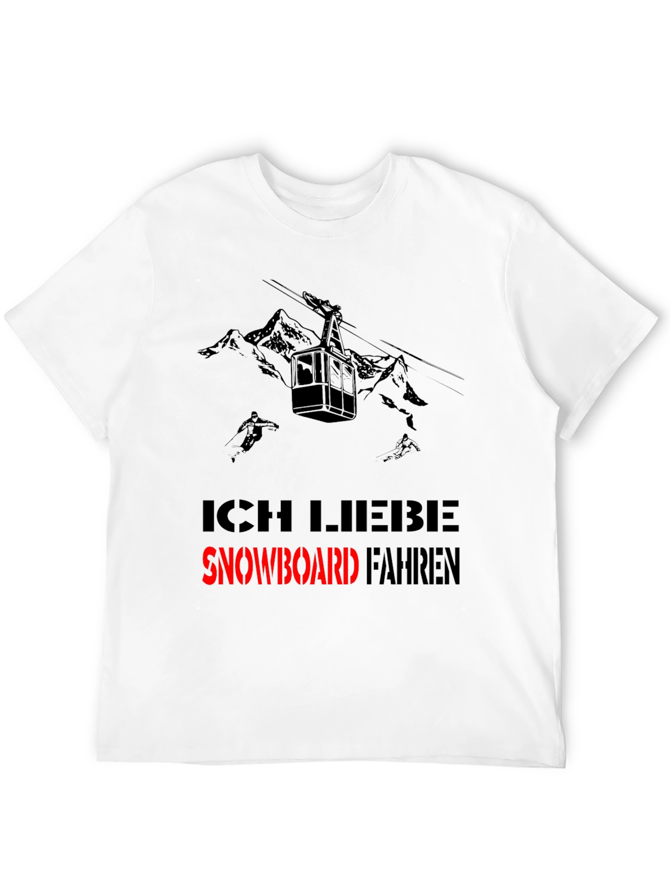 Ich Liebe Snowboard Fahren Graphic Tee