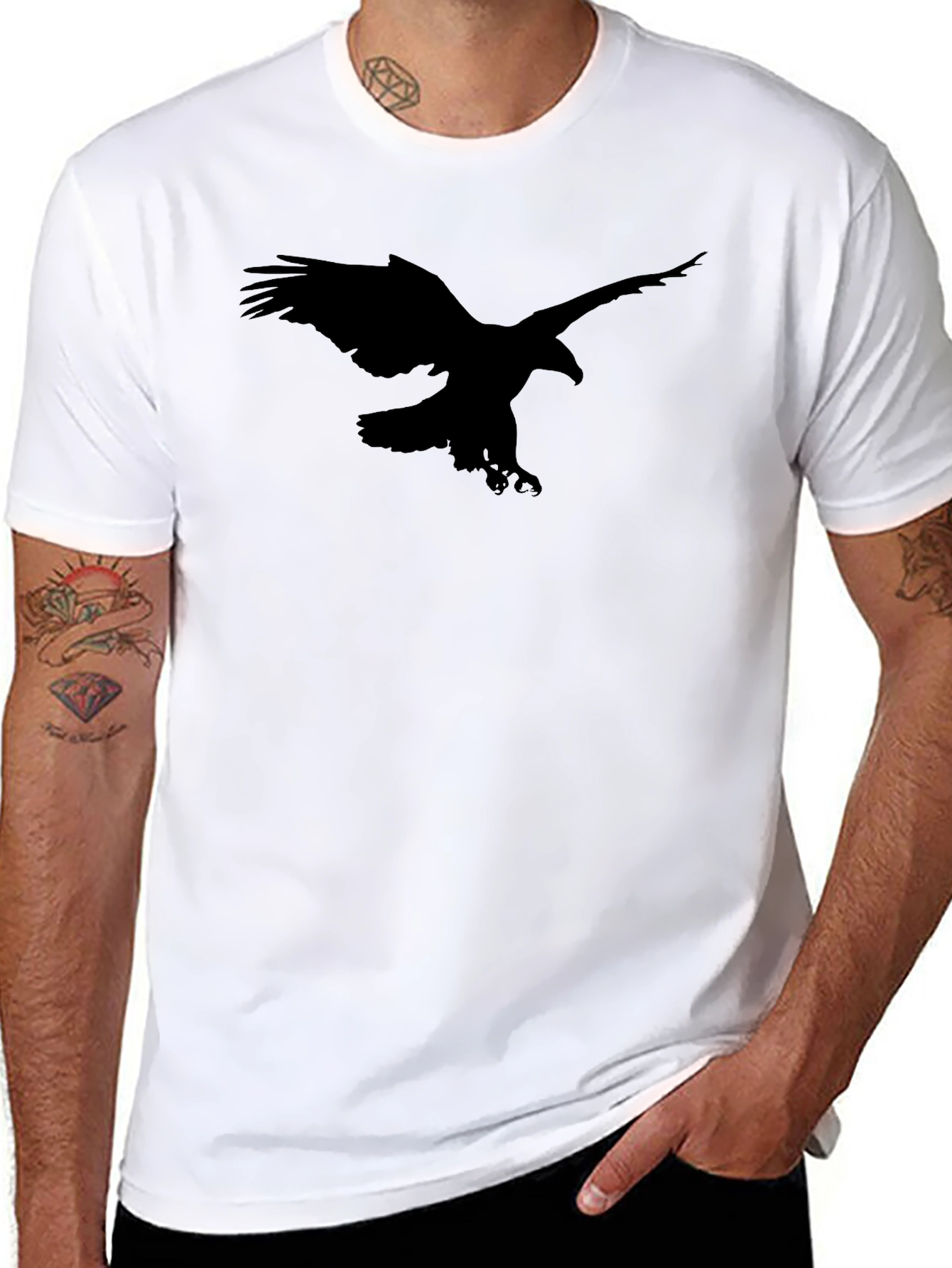 Black Eagle Graphic Tee - Mens Short Sleeve