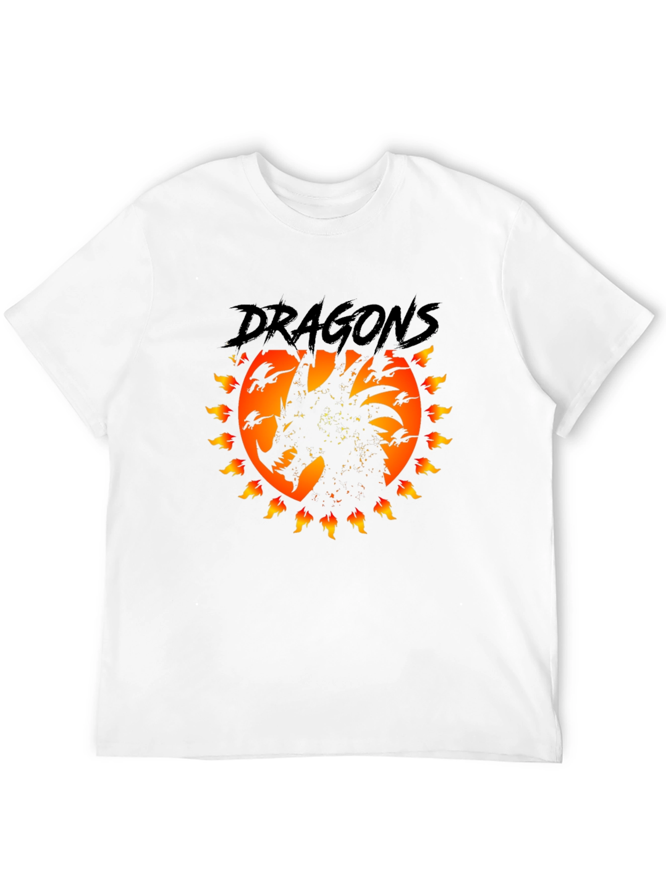 Dragon Fire T-Shirt - Black Graphic Tee