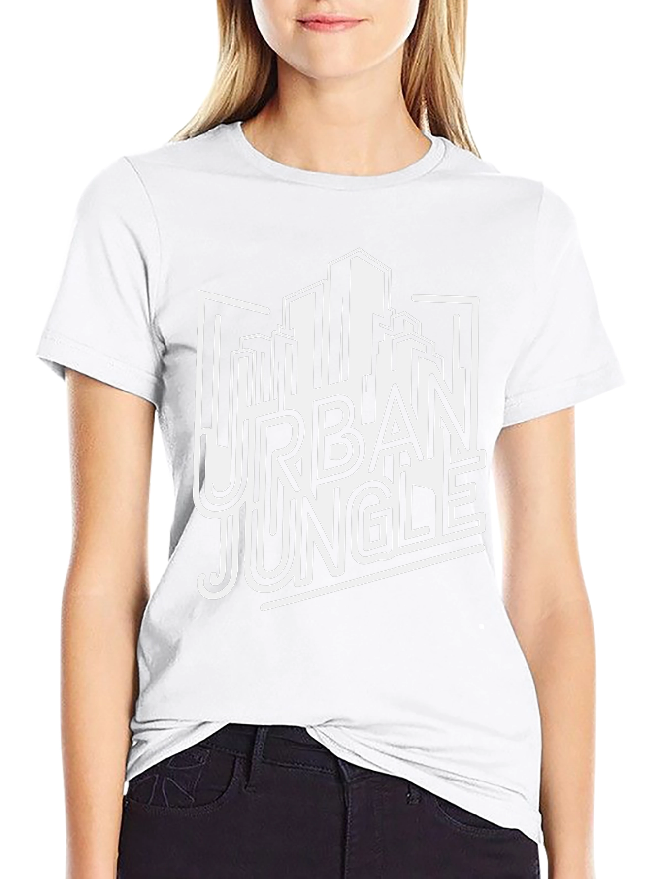 Urban Jungle Graphic Print Black T-Shirt