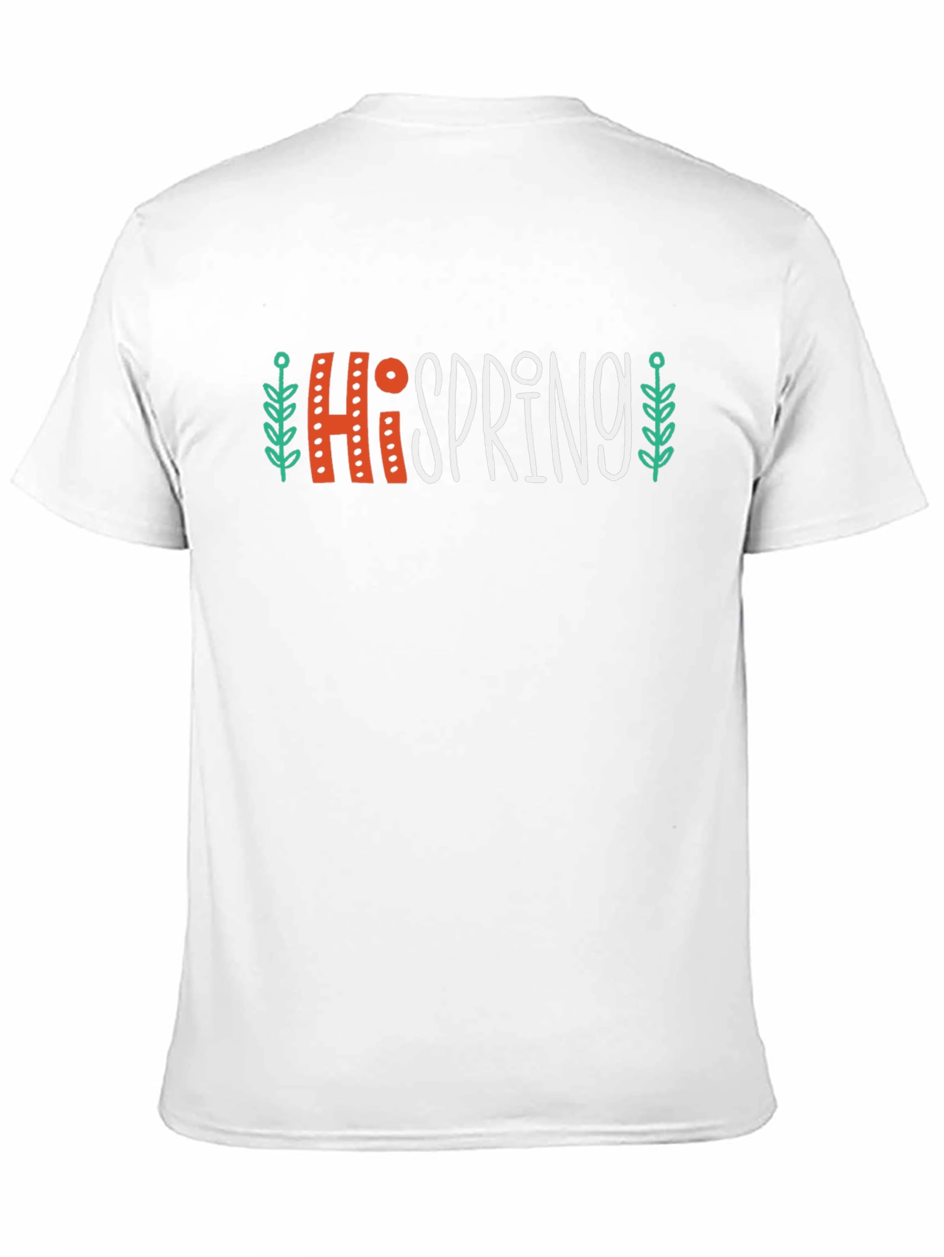 Hi Spring Graphic T-Shirt Casual Crew Neck Tee