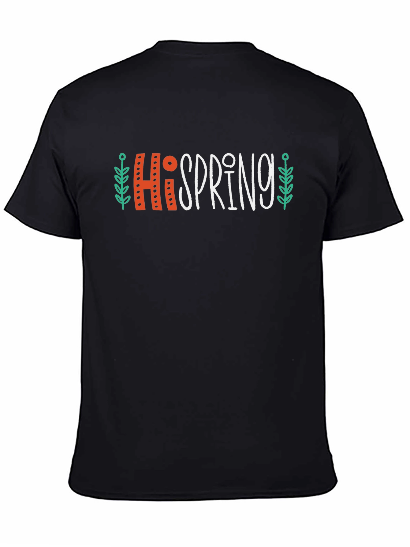 Hi Spring Graphic T-Shirt Casual Crew Neck Tee