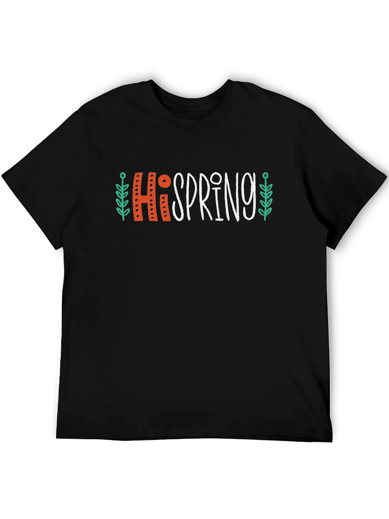 Hi Spring Graphic T-Shirt Casual Crew Neck Tee