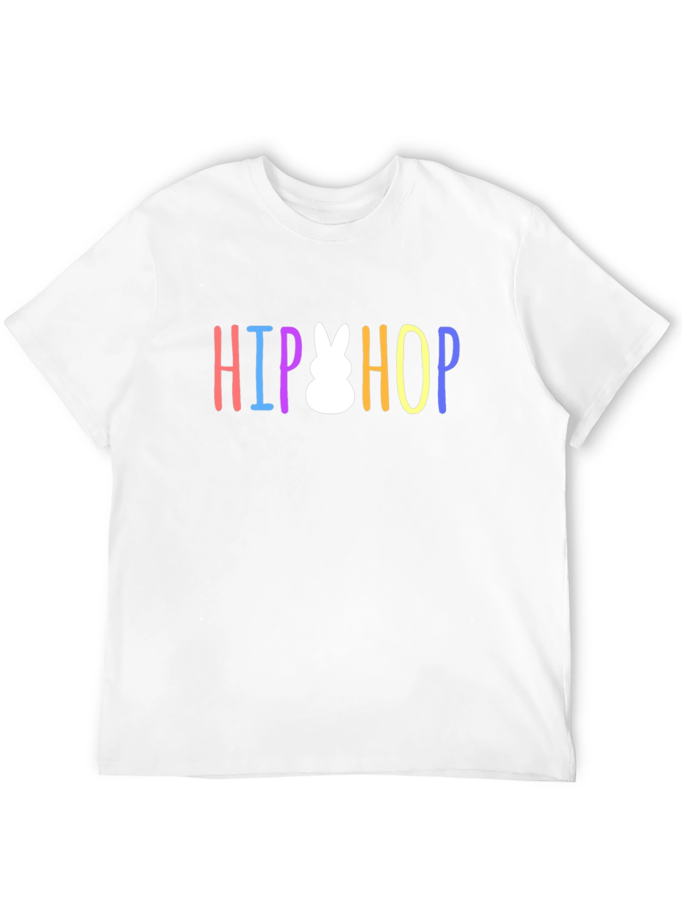 Hip Hop Easter Bunny Graphic T-Shirt - Black